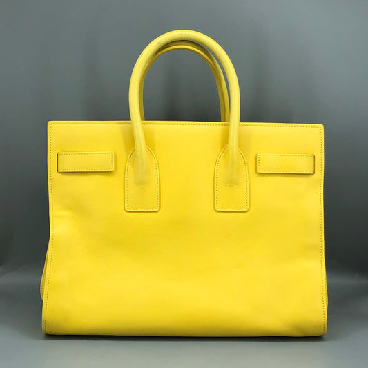 Saint Laurent Sac De Jour Yellow Leather Tote Bag