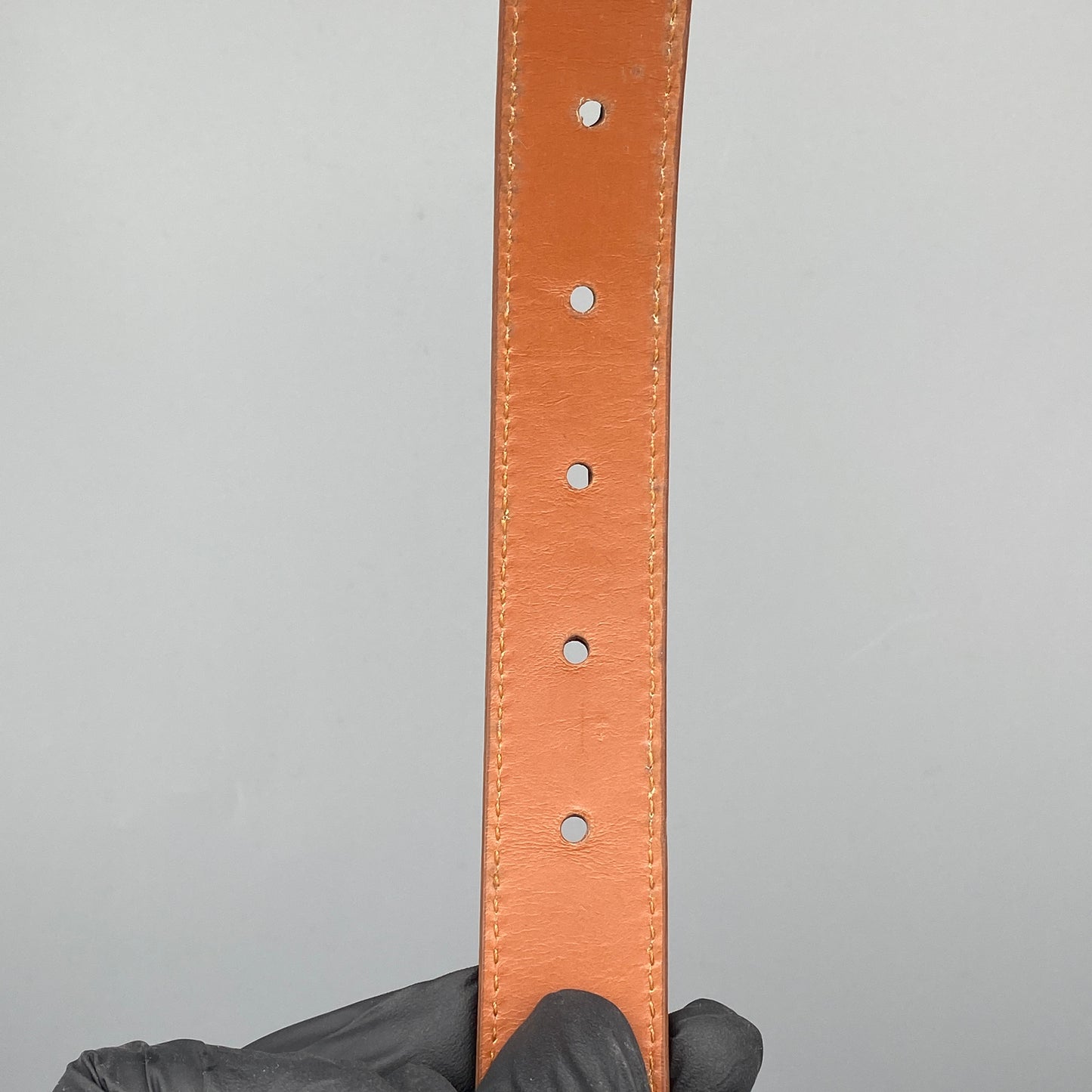 Ferragamo Caramel Embossed Leather Pin Buckle Belt 95cm