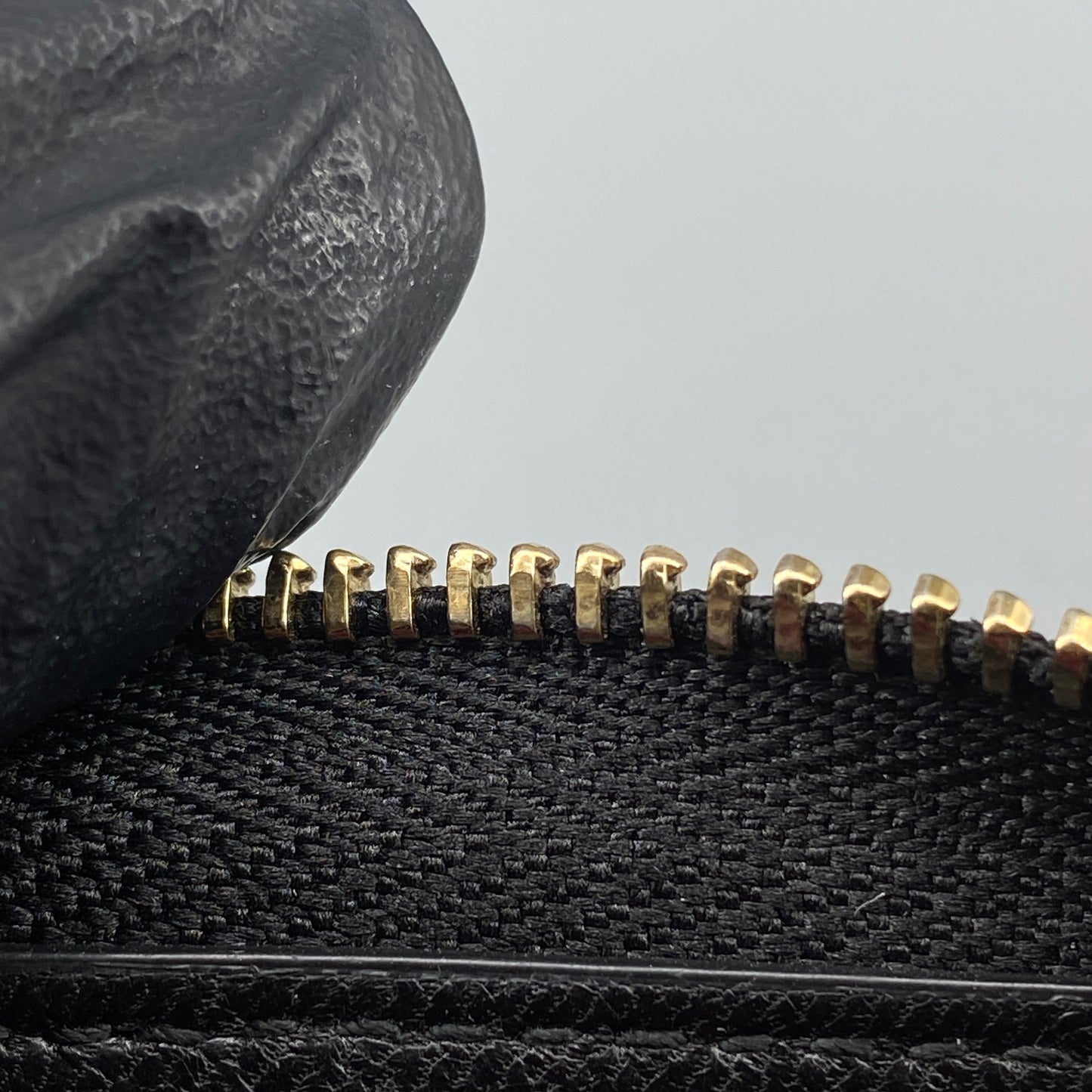Christian Dior Black Cannage Quilted Zip‑Around Card Wallet
