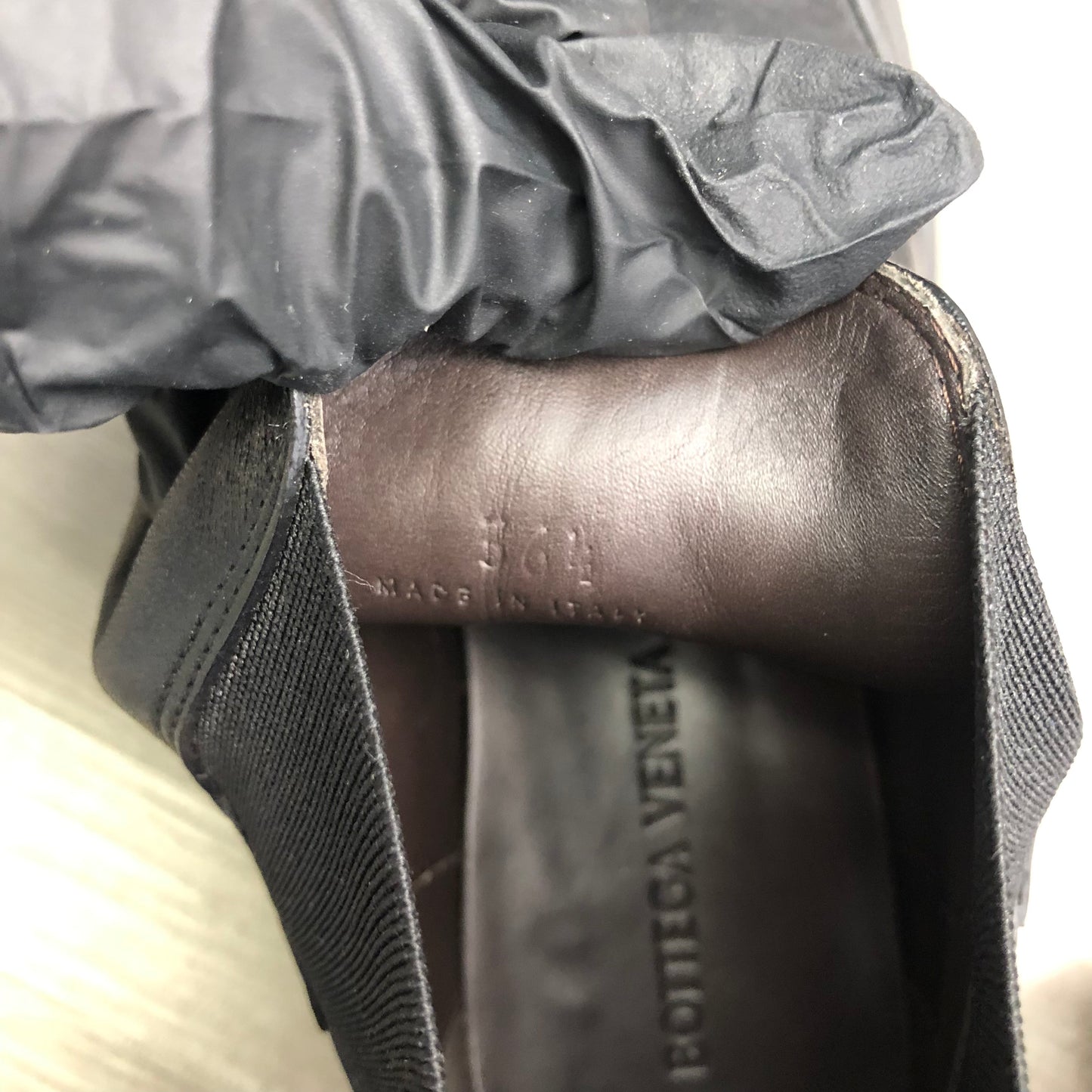 Bottega Veneta Black Leather Chelsea Boots Women's Shoes Size 36.5