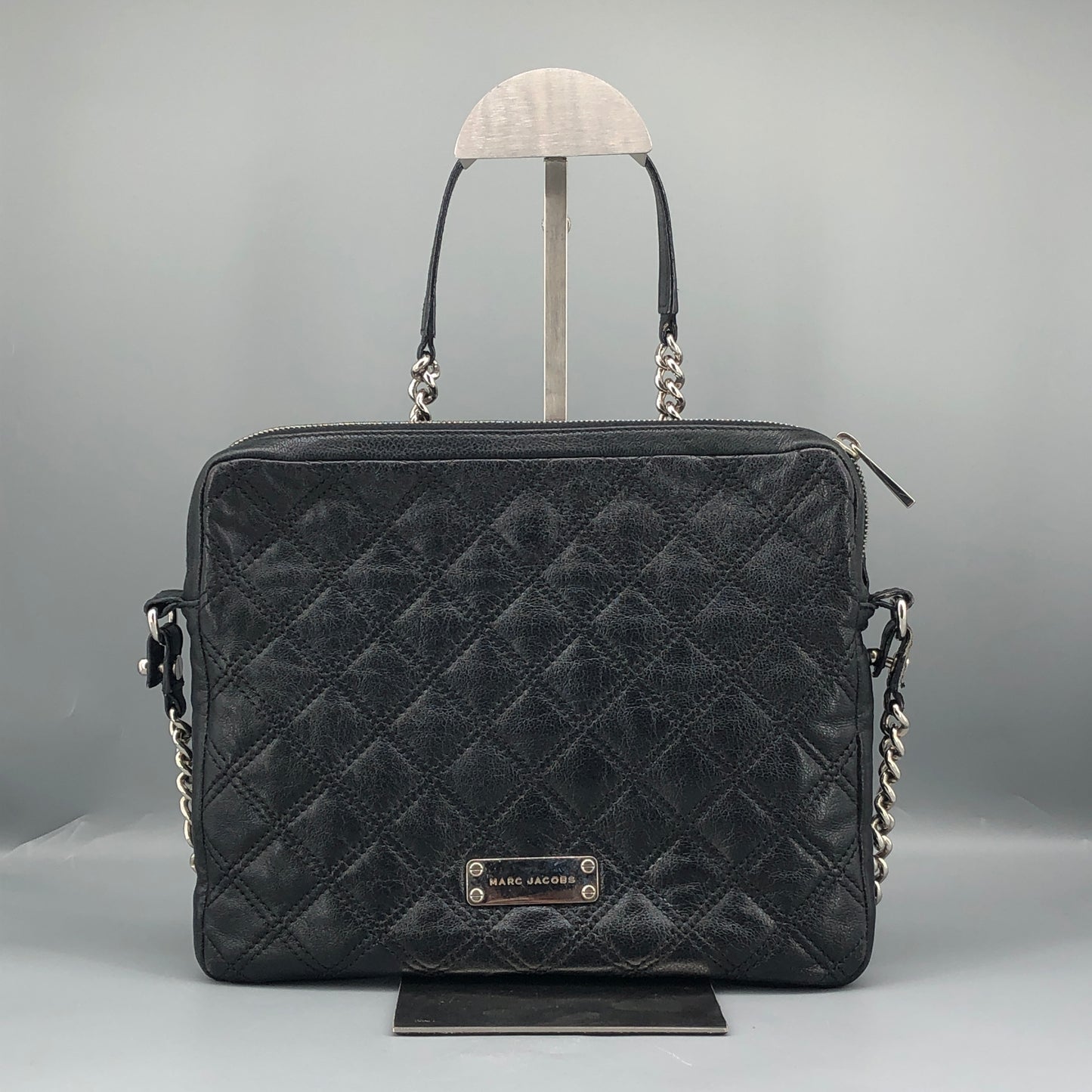 Marc Jacobs Quilted Leather Chain Crossbody Bag Black