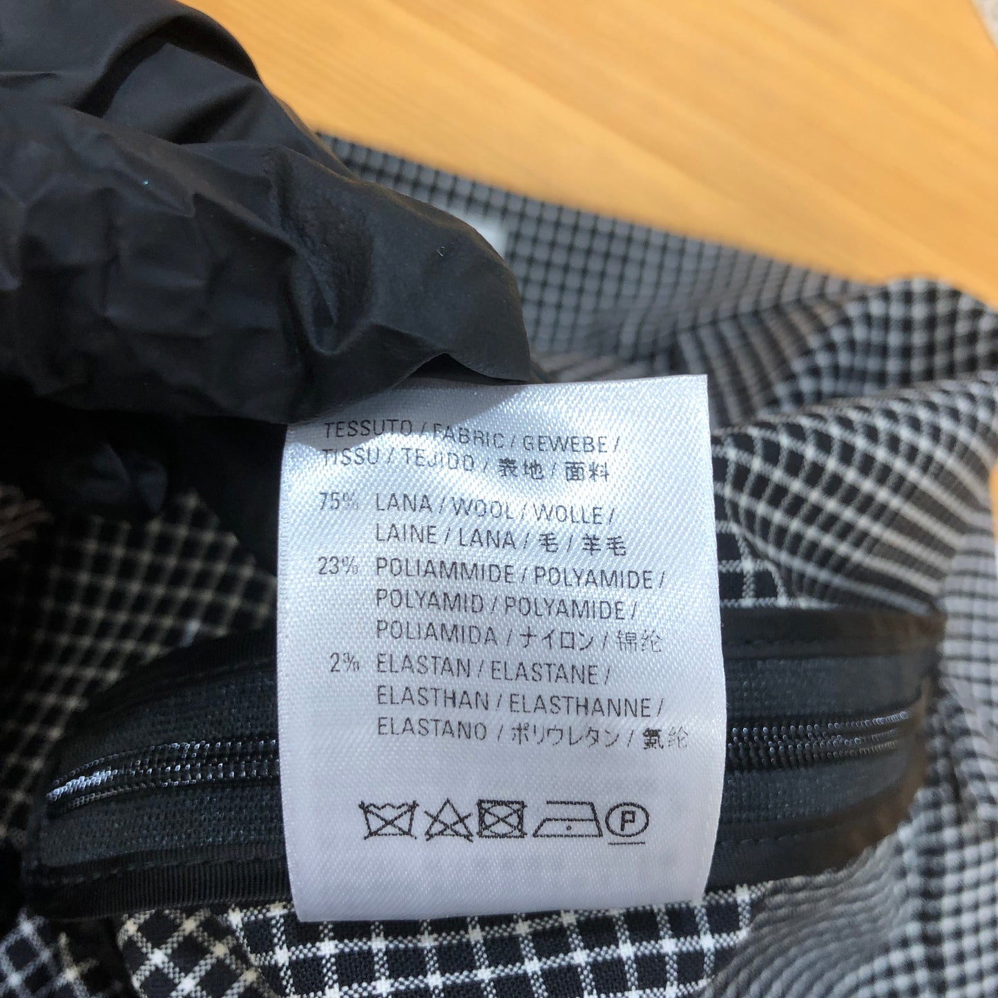 Balenciaga Checkered Tailored Trousers Size 38 White/Black