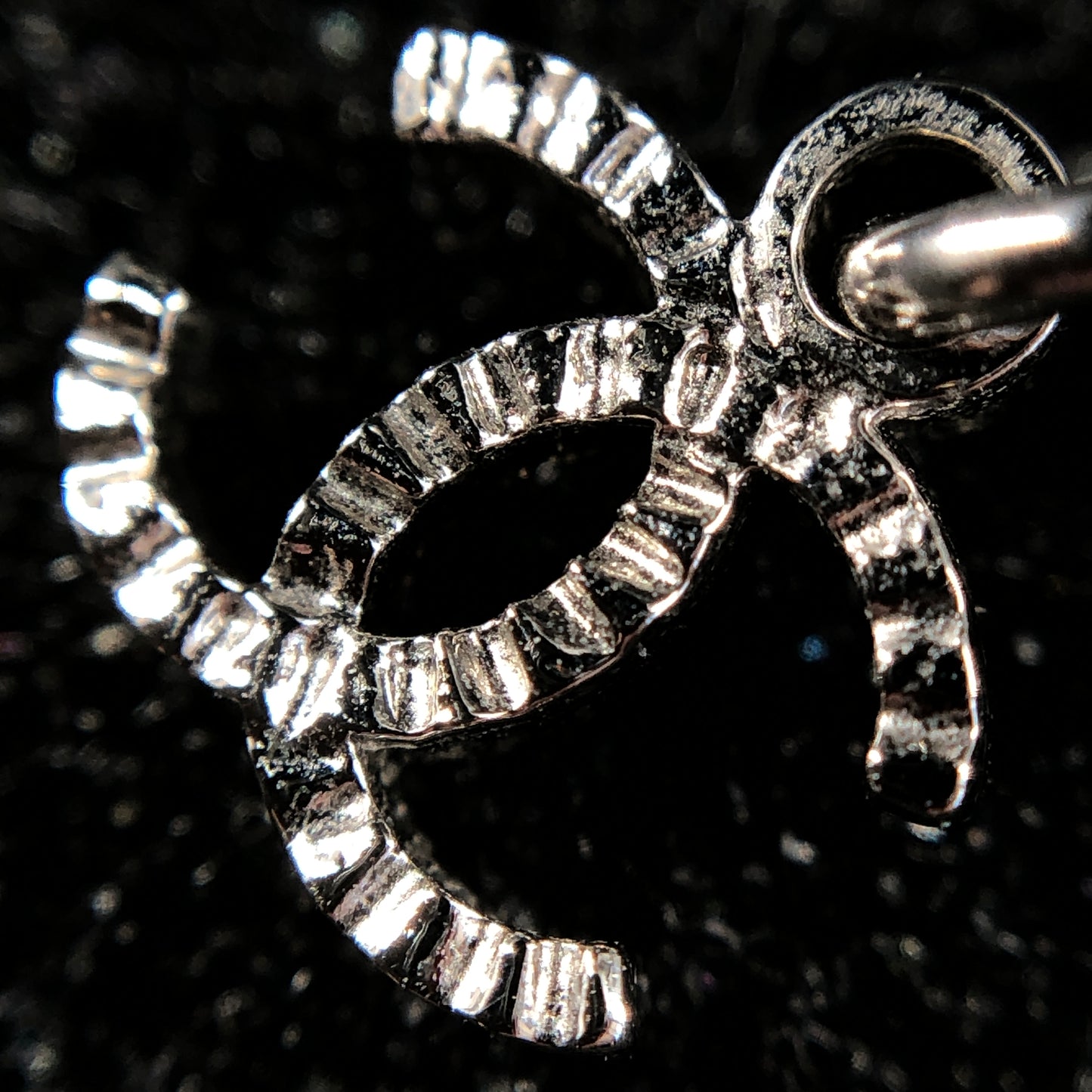 Chanel 2025 CC Crystal Clover Necklace 54cm Silver-Tone