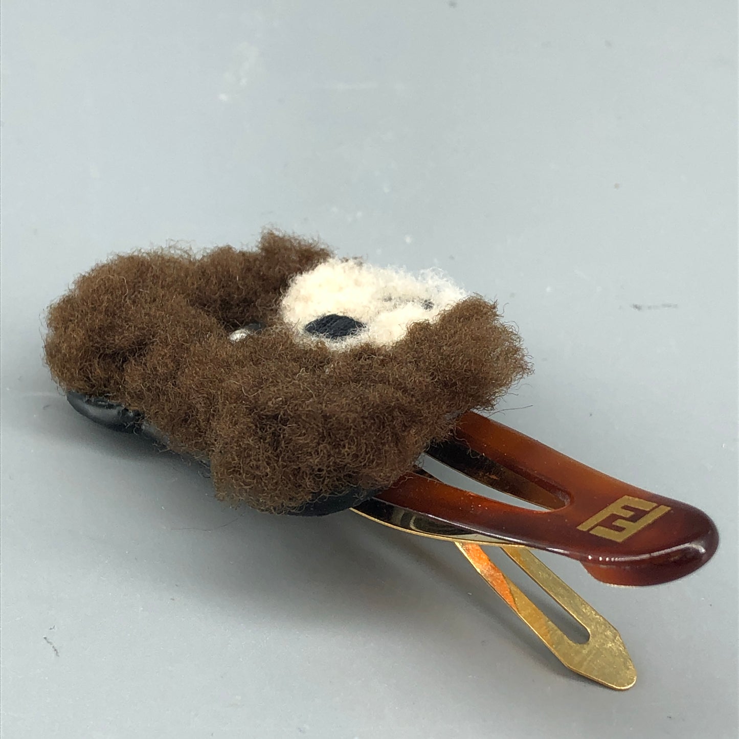 Fendi Kids Plush Bear Resin Alligator Hair Clip