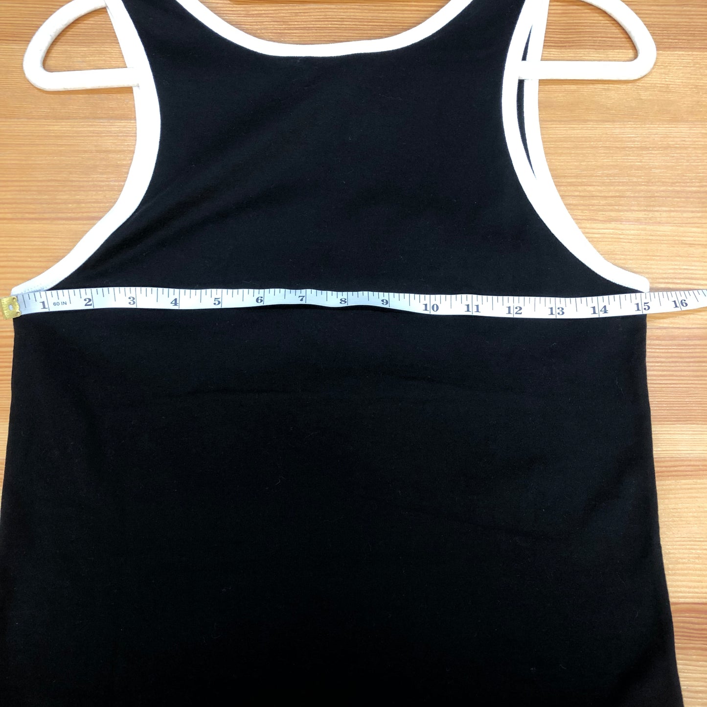 Celine Black Cotton Jersey “Celine 16 Paris” Tank Top