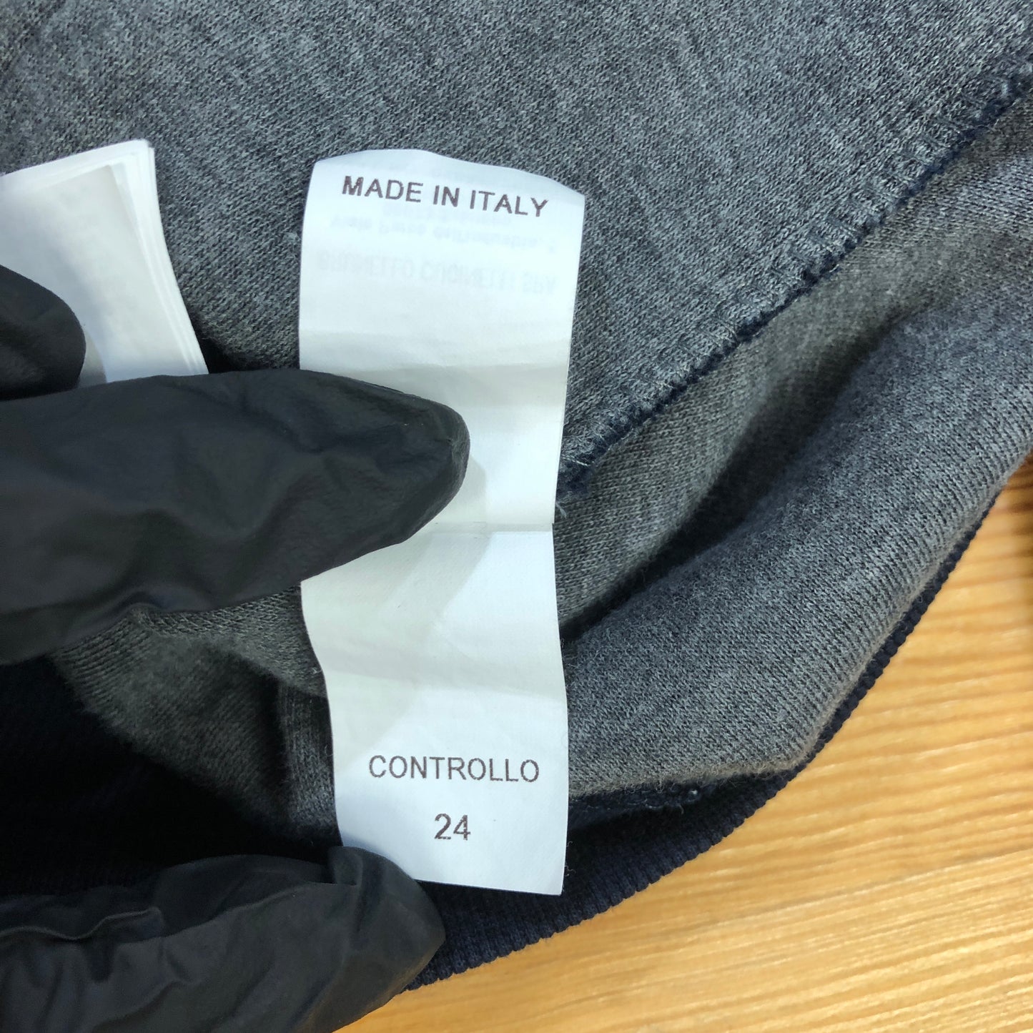 Brunello Cucinelli Grey & Navy Color-Block Zip-Up Hoodie Size S