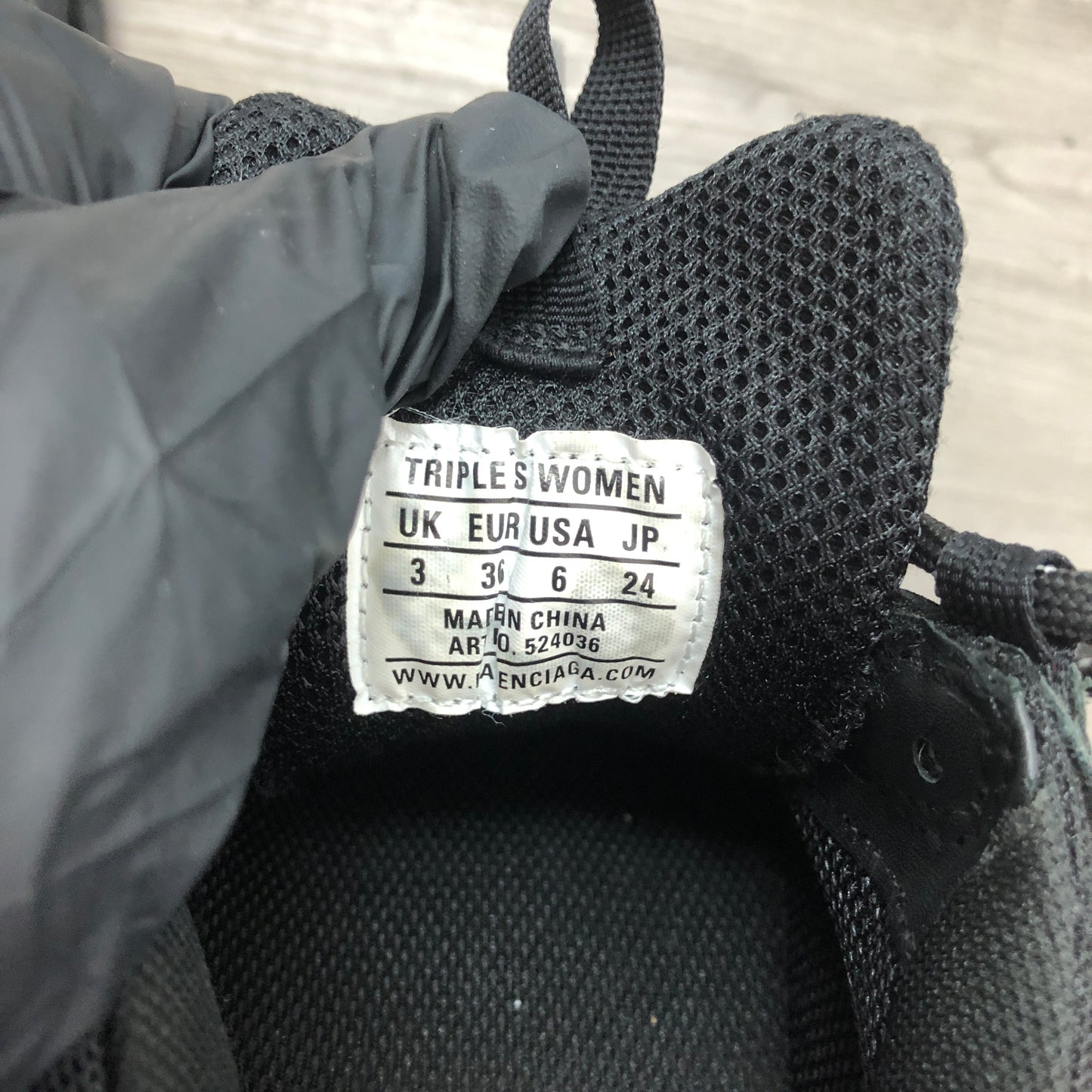 Balenciaga Women's Triple S All Black Mesh Chunky Dad Sneaker Shoes 36