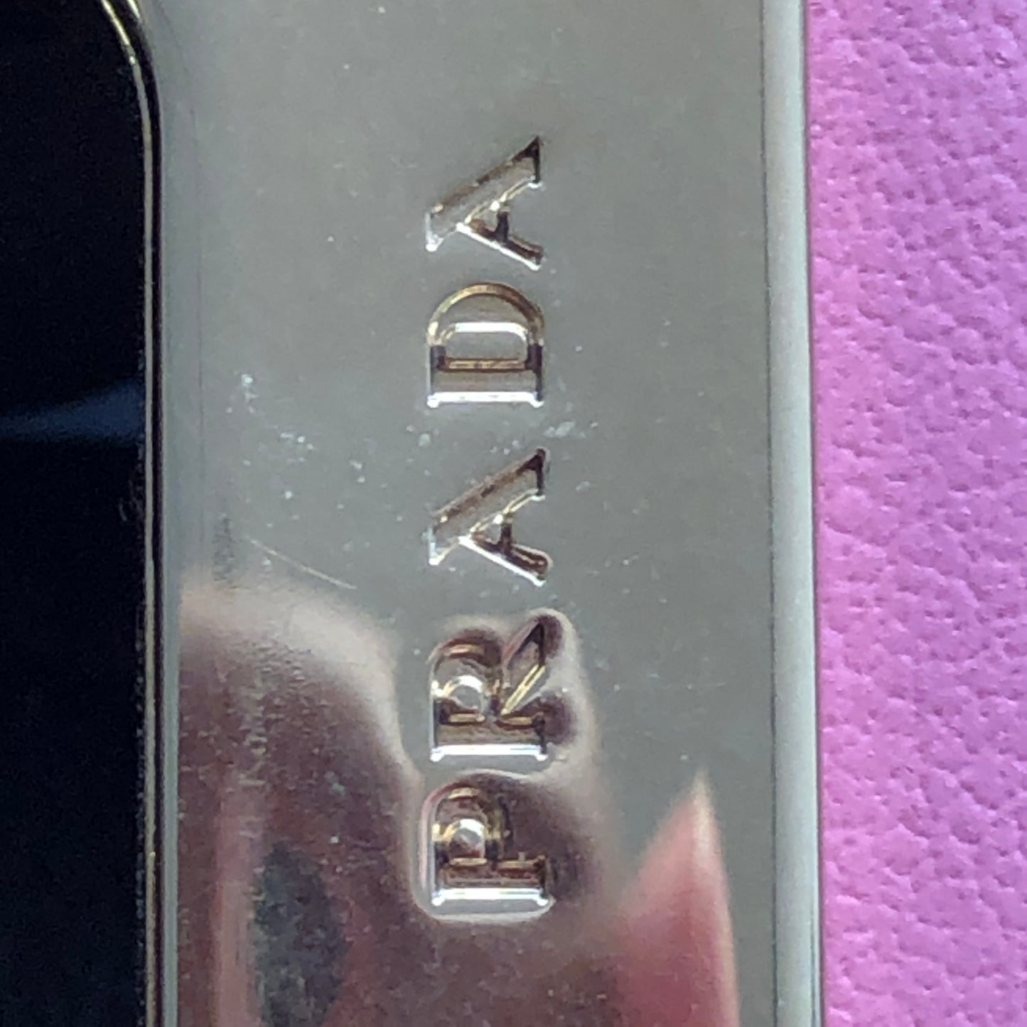 Prada Cahier Studded Leather Crossbody Shoulder Bag Pink Black