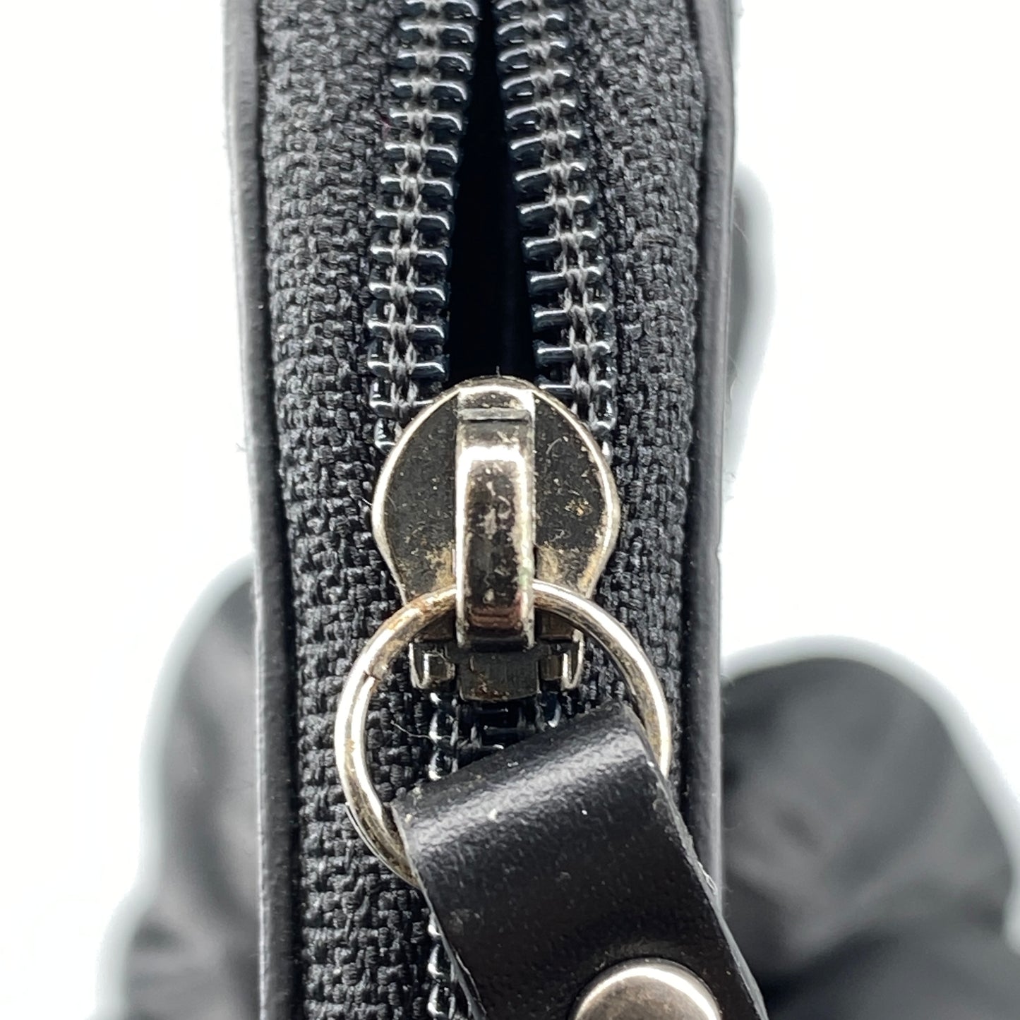 Ferragamo Black Embossed Gancini Full-Zip Mini Coin Purse