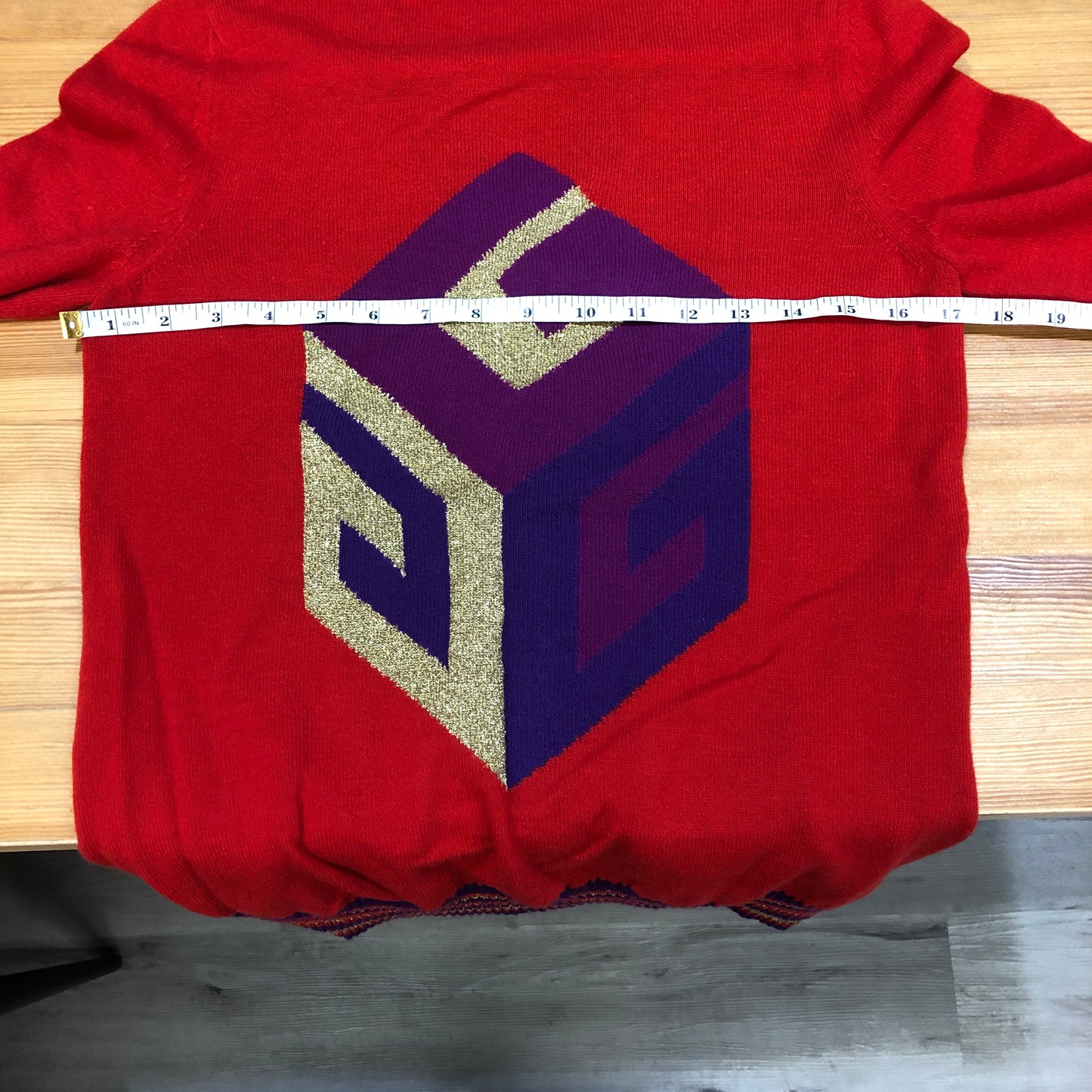 Gucci Color-Block Knit Cardigan Size XS Red/Purple/Yellow