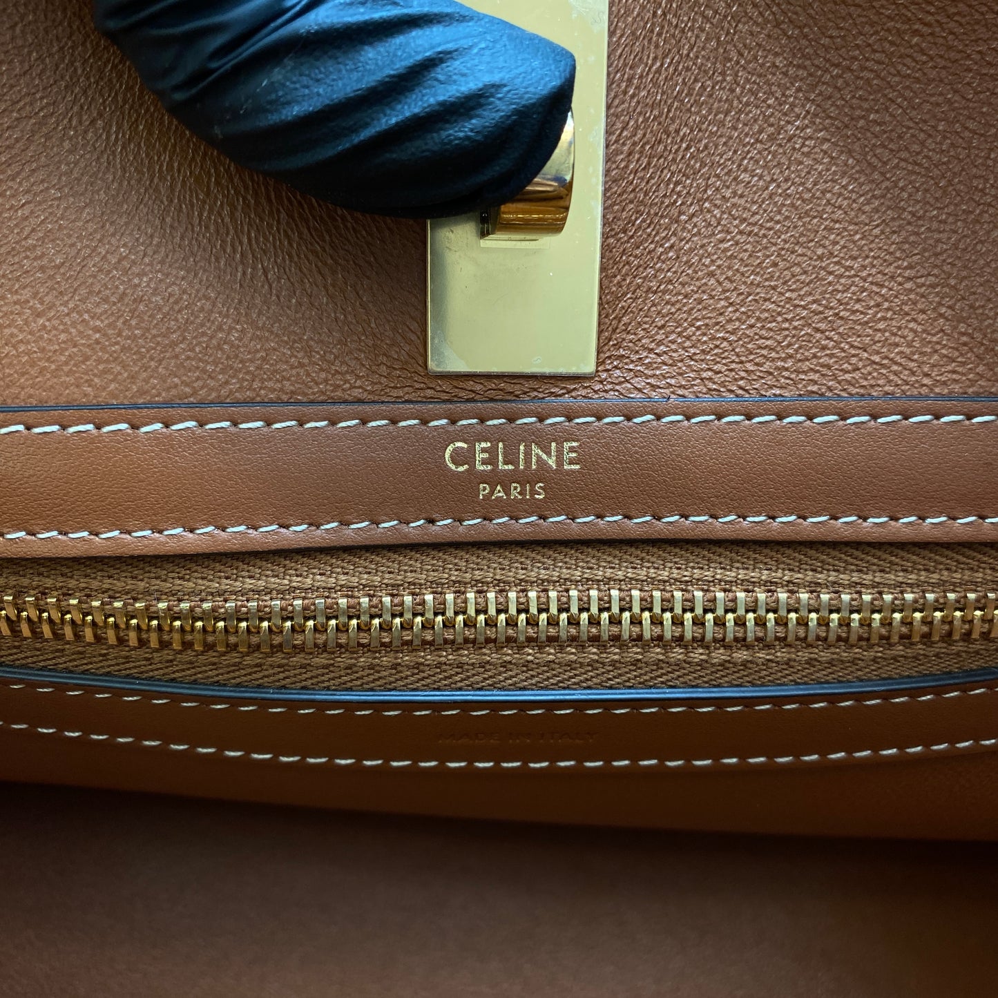 Celine Caramel Cabas Phantom Calfskin Leather Tote Bag