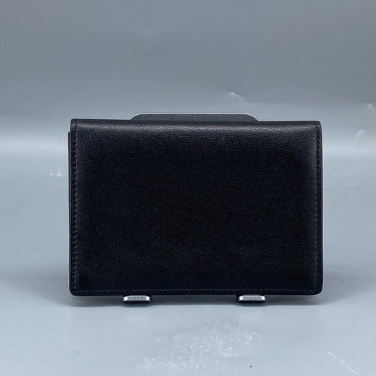 Cartier Black Smooth Leather Bi-fold Short Wallet