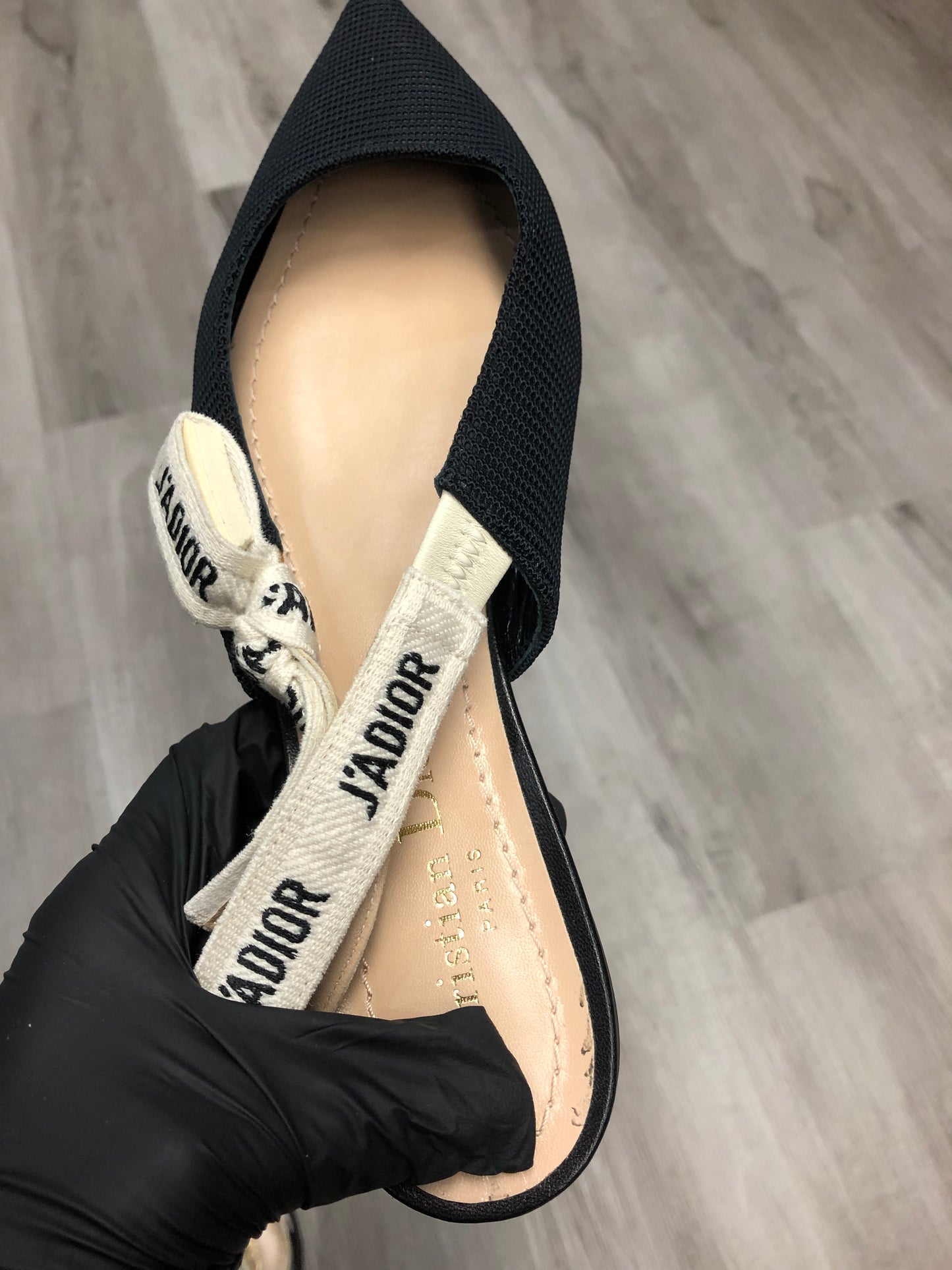 Christian Dior Women J’Adior Slingback Heels Shoes Black Size 36