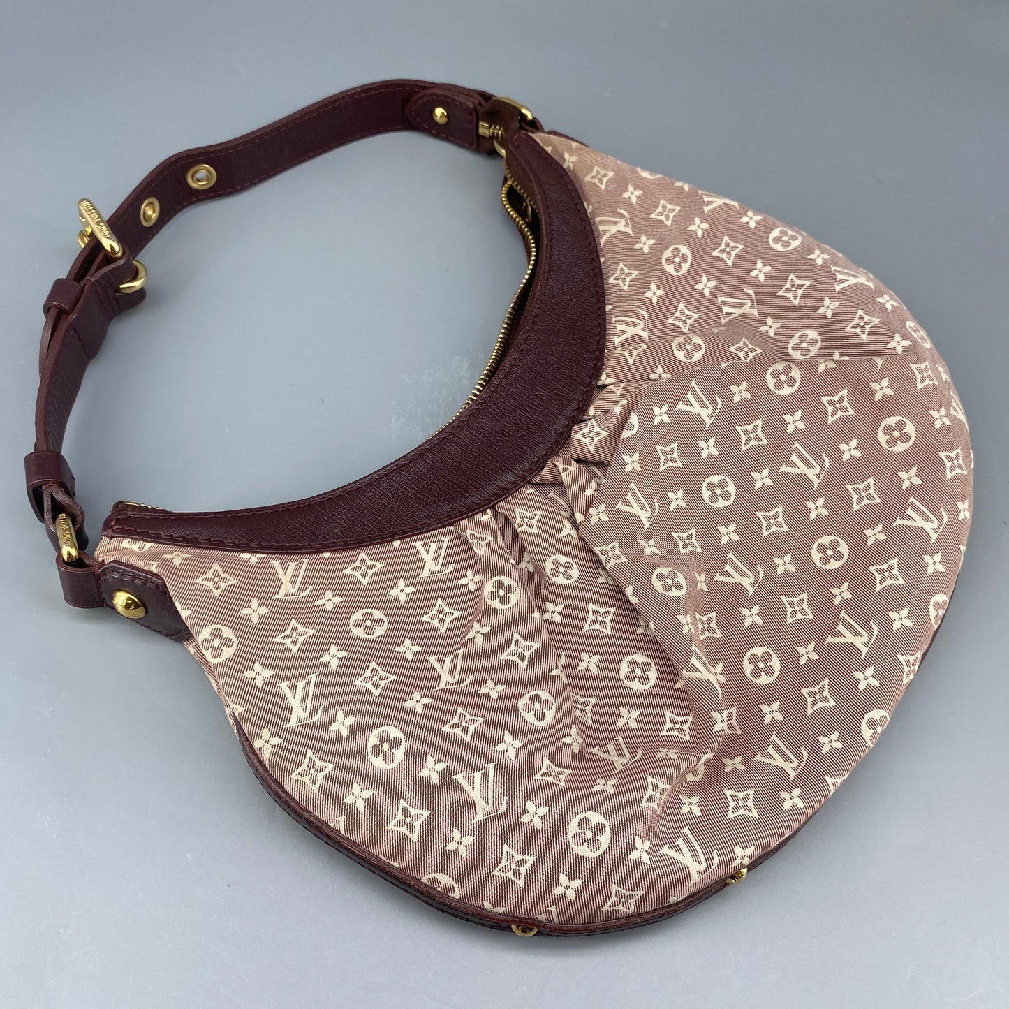 Louis Vuitton Dusty Rose Denim Monogram Mini Lin Hobo Shoulder Bag