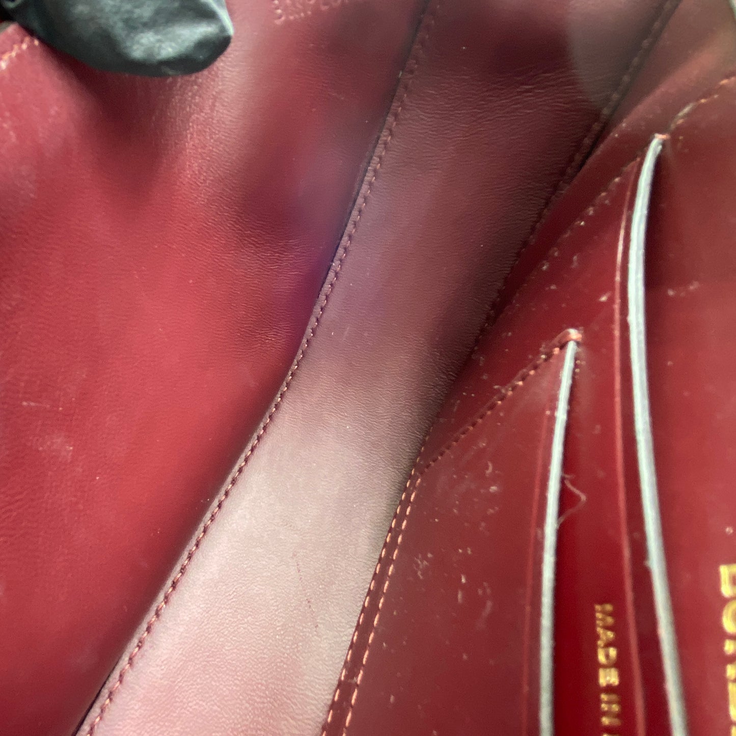 Burberry Deep Red Leather Saddle Shoulder Crossbody Bag
