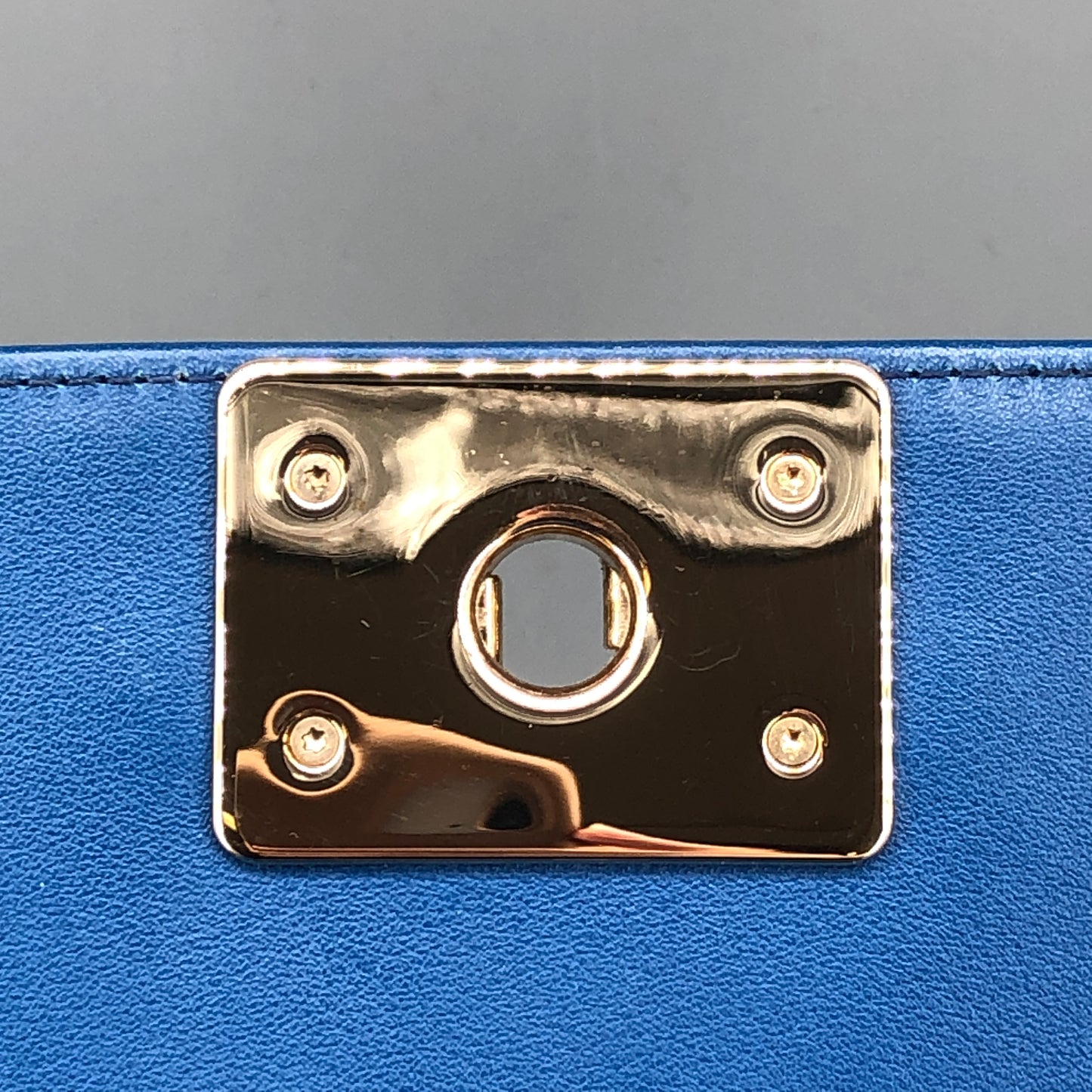Chanel Boy Lambskin Leather Quilted Leather Chain Flap Bag Bright Blue