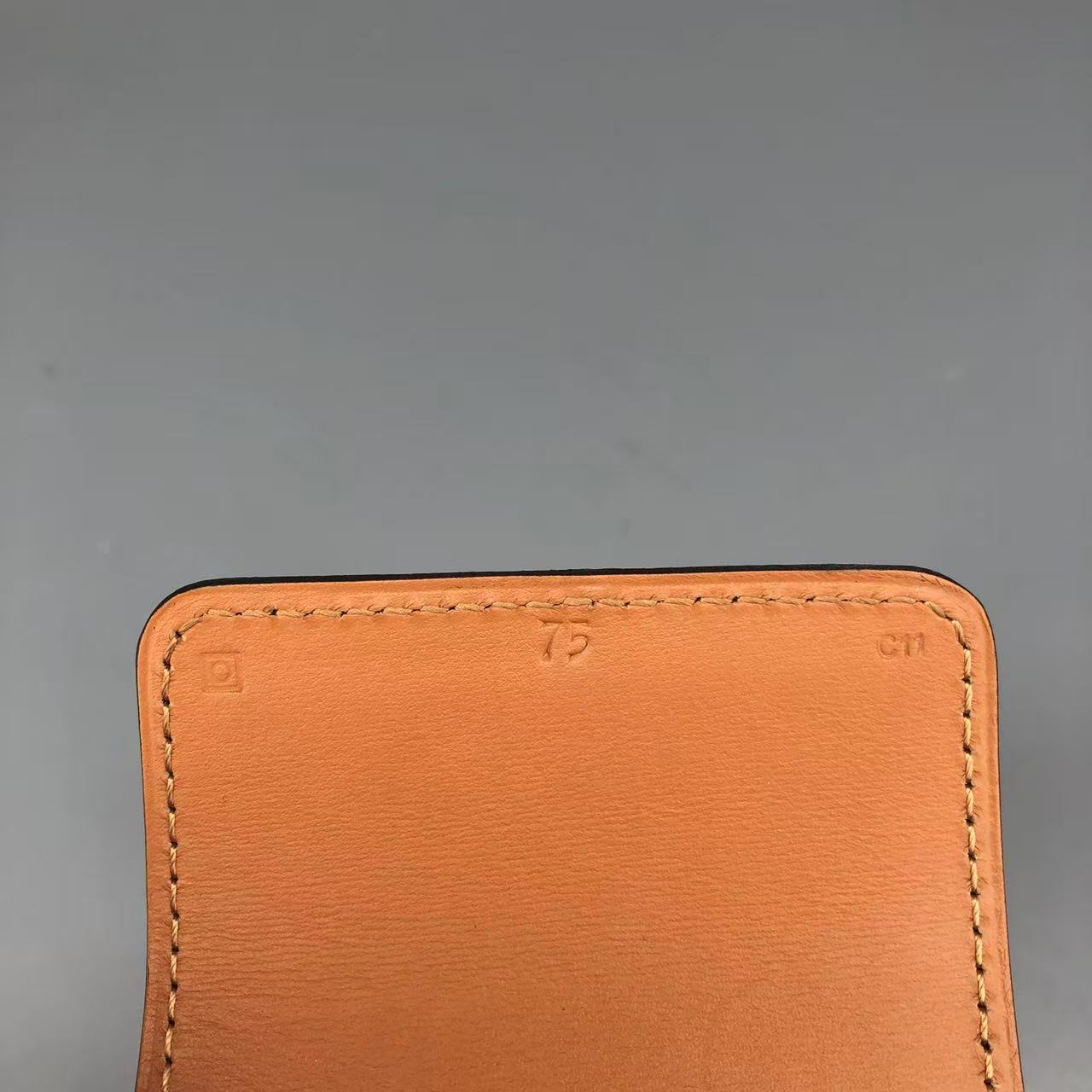 Hermes Black Leather Belt 75 cm
