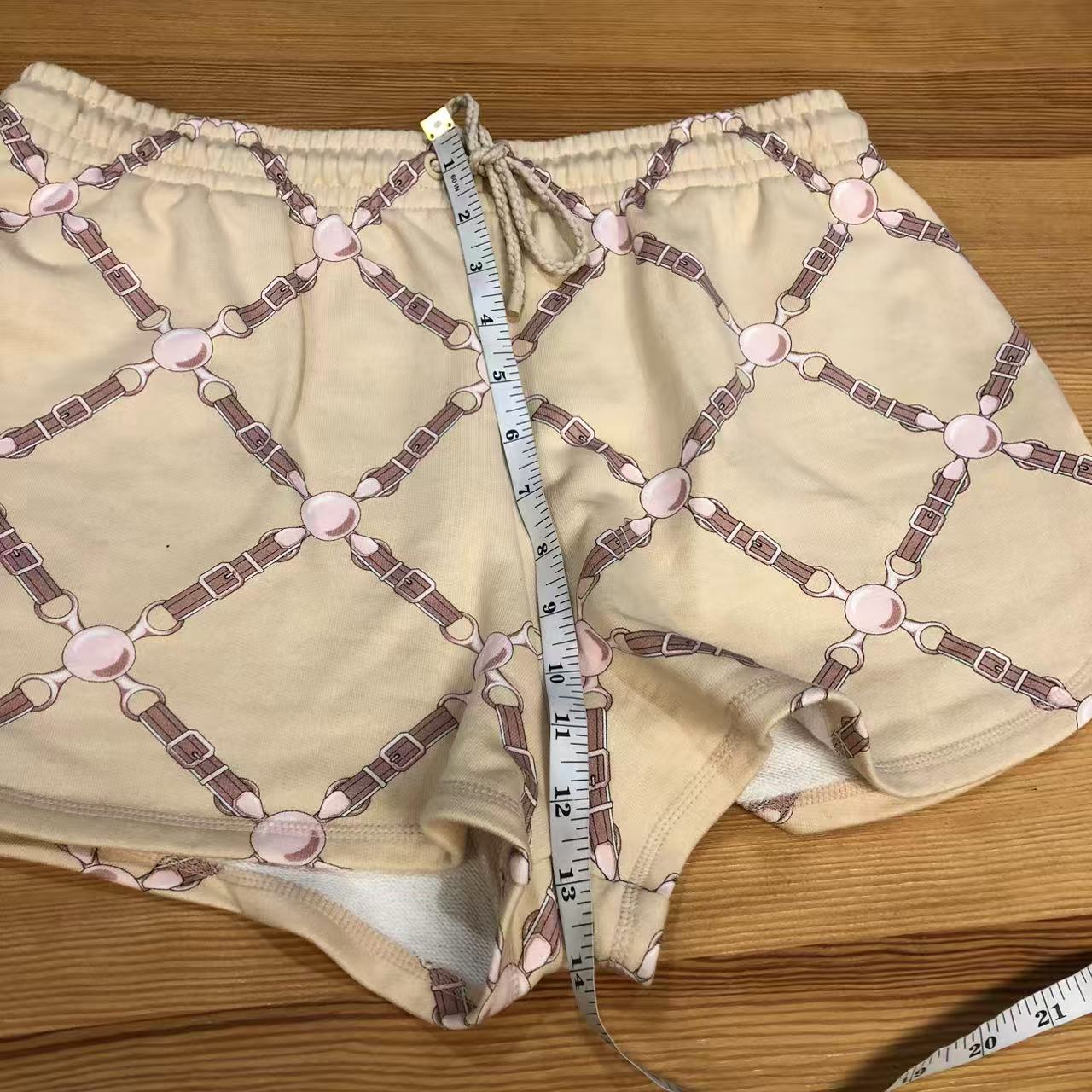 Hermes Twin-Set Bomber Jacket and Matching Shorts in Beige Cotton Blend
