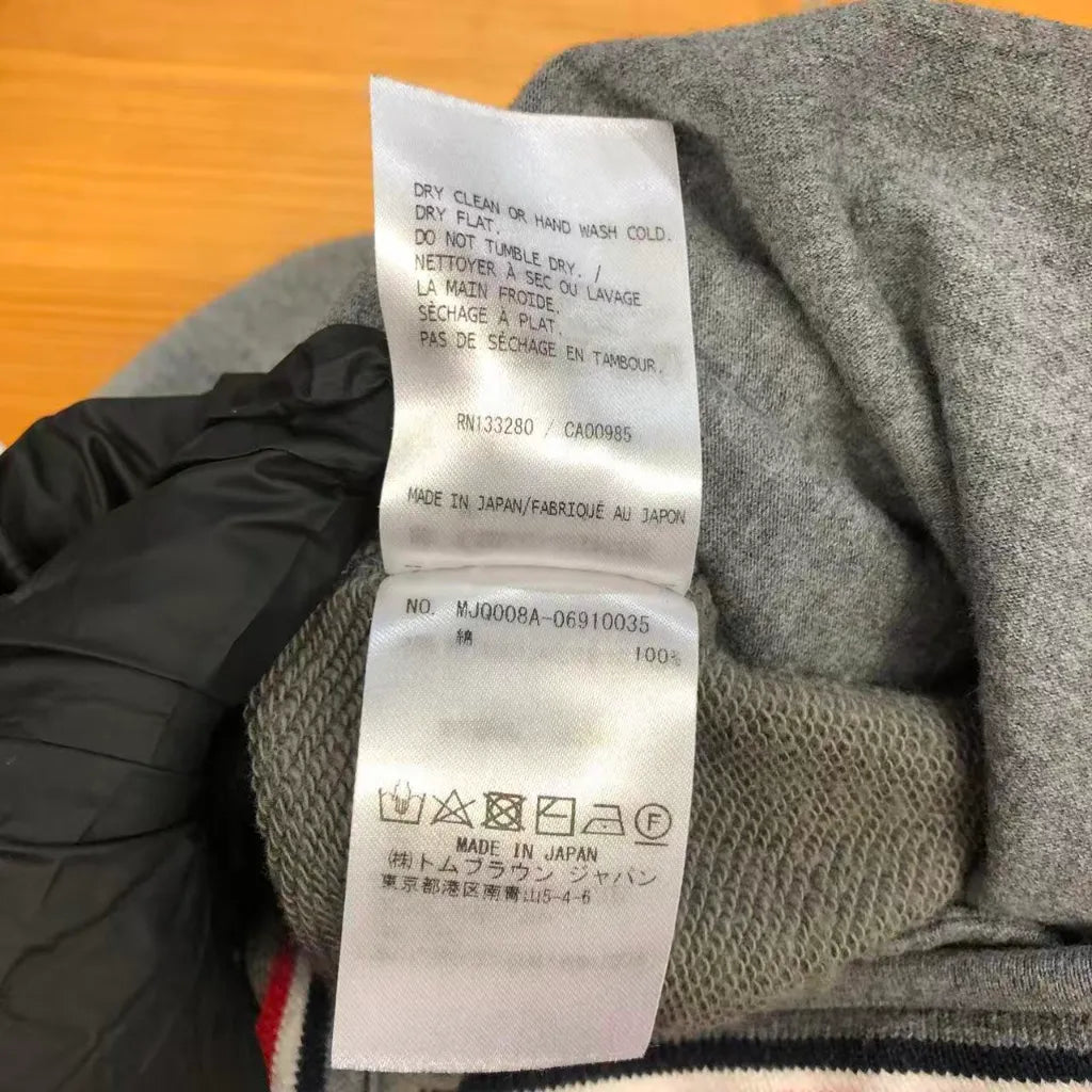 Thom Browne Grey Sweatpants with Four-Bar Stripe Detail