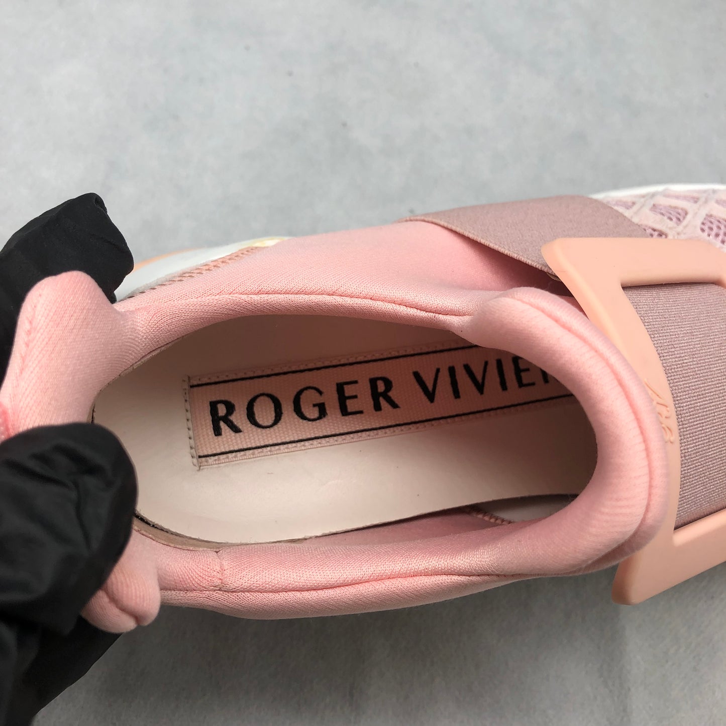 Roger Vivier Pink Buckle Strap Sneakers Women's Shoes Size 37