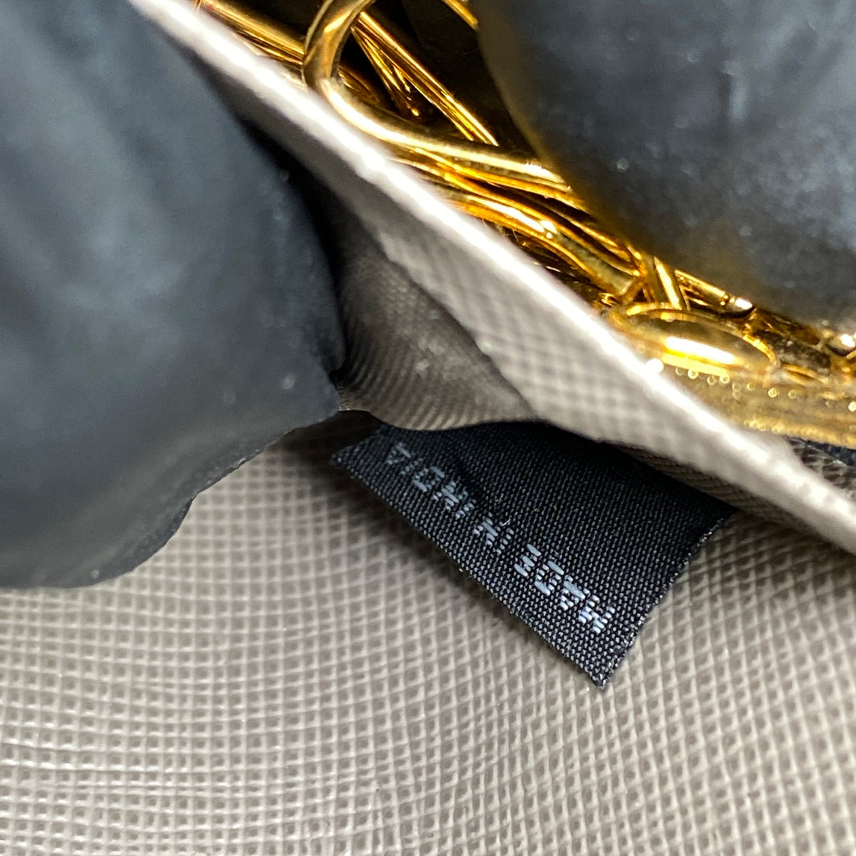 Prada Grey Saffiano Leather Key Wallet