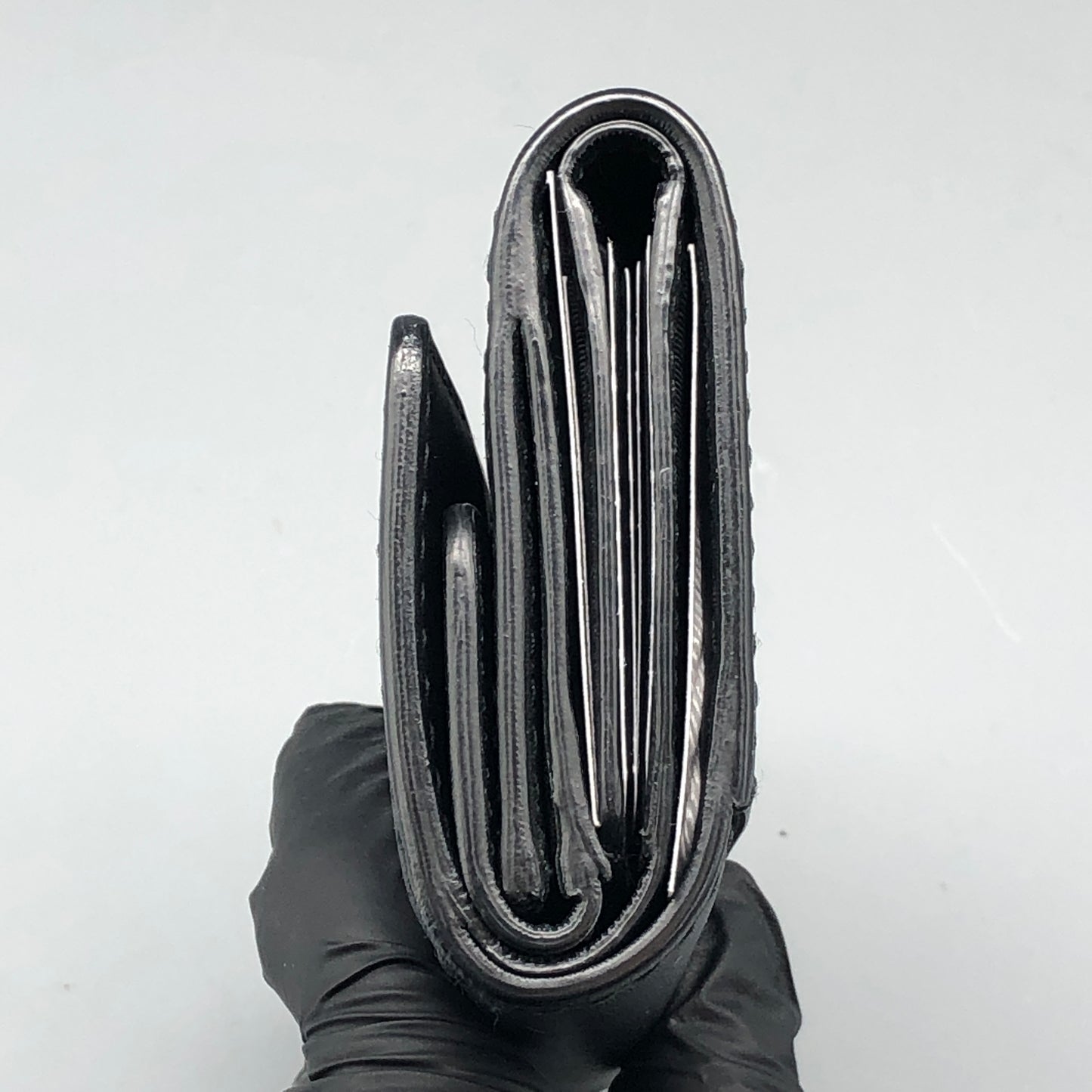 Christian Dior Black Leather Compact Wallet