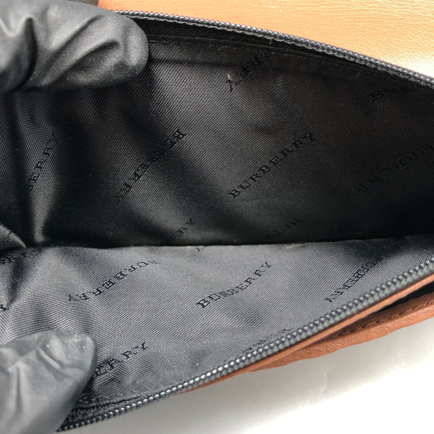 Burberry Beige/Brown Haymarket Check Long Wallet