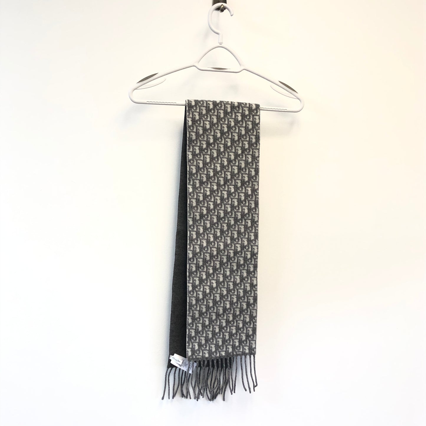 Dior Oblique Scarf Grey New with Box