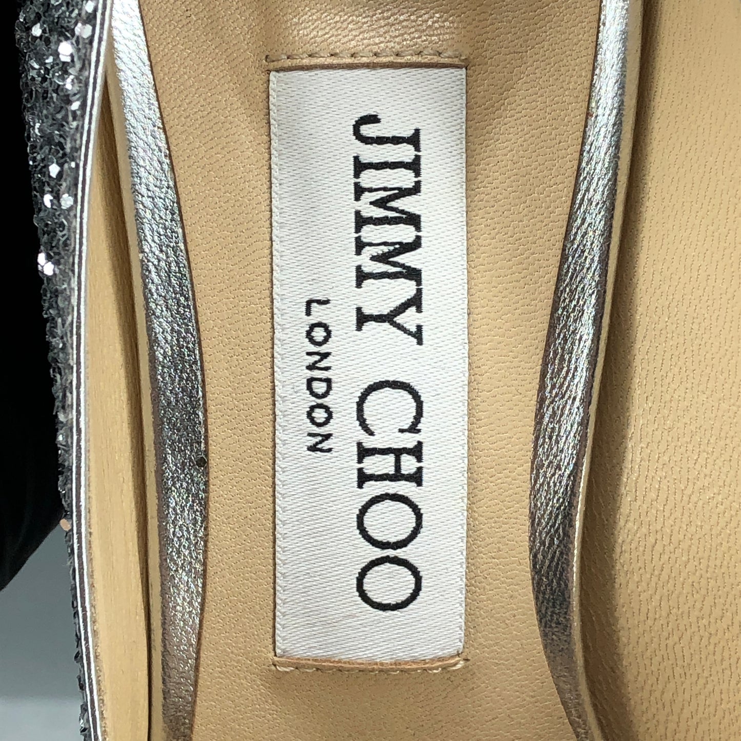 Jimmy Choo Women's Blue Silver Gradient Glitter Pointed Stiletto Heels Size 37