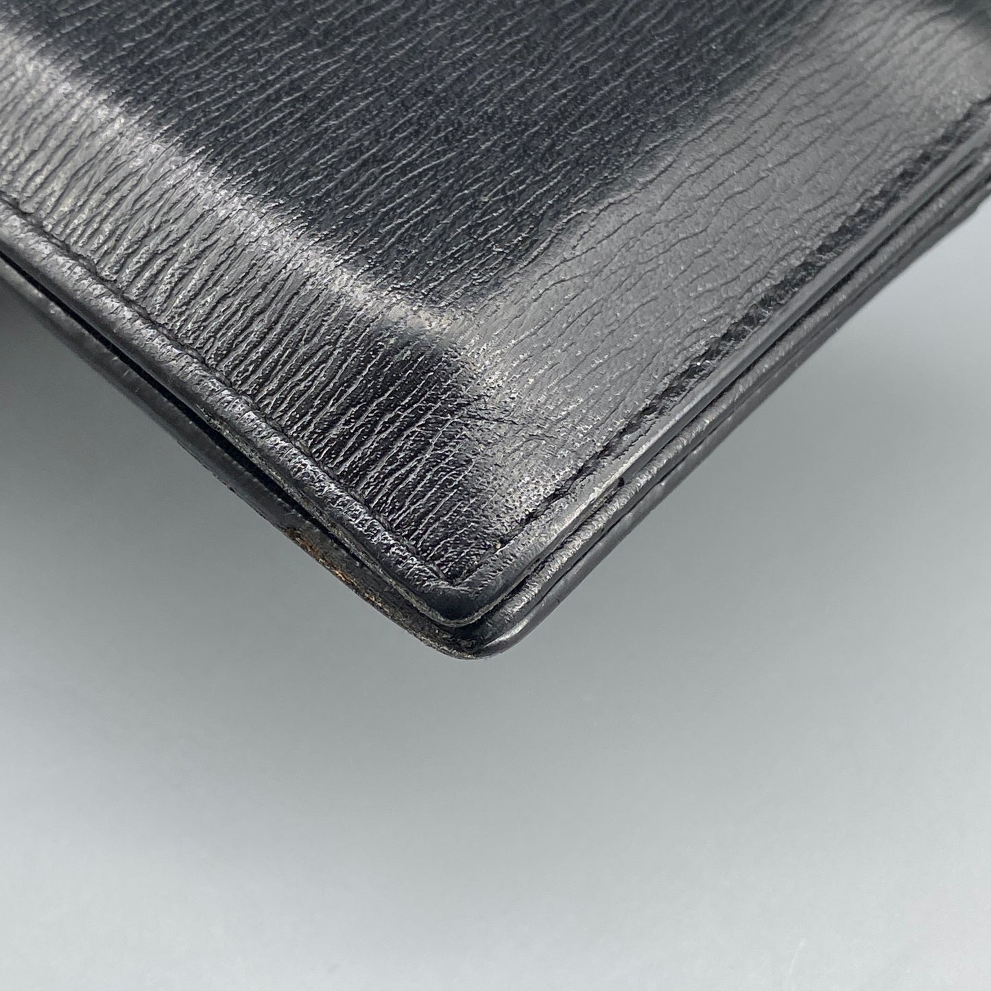 Montblanc Black Textured Leather Bifold Card Wallet