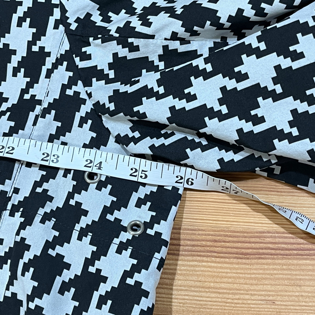 Christian Dior Black & white Houndstooth Zip Hooded Top Size XS