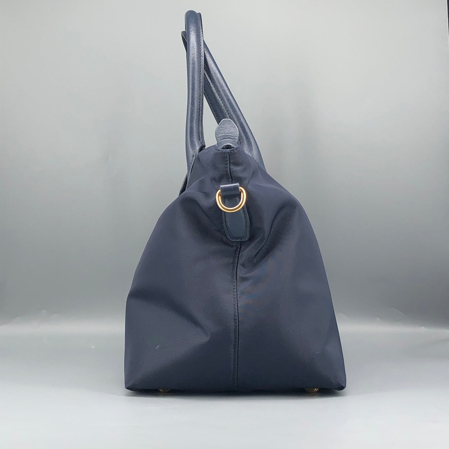 Prada Re-Nylon Tote Handbag Navy Blue