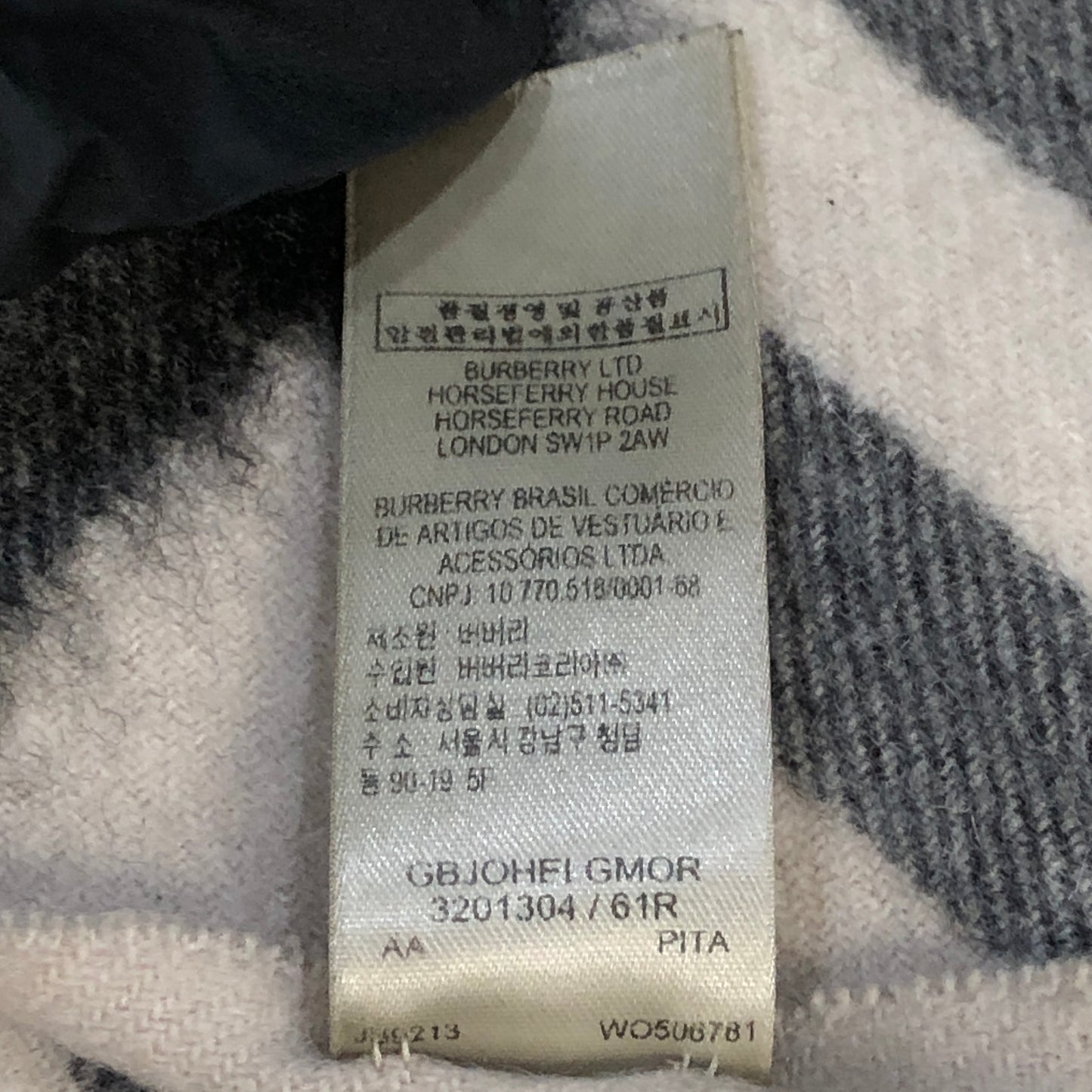 Burberry Beige Black Red Nova Check Cashmere Scarf 162×30cm