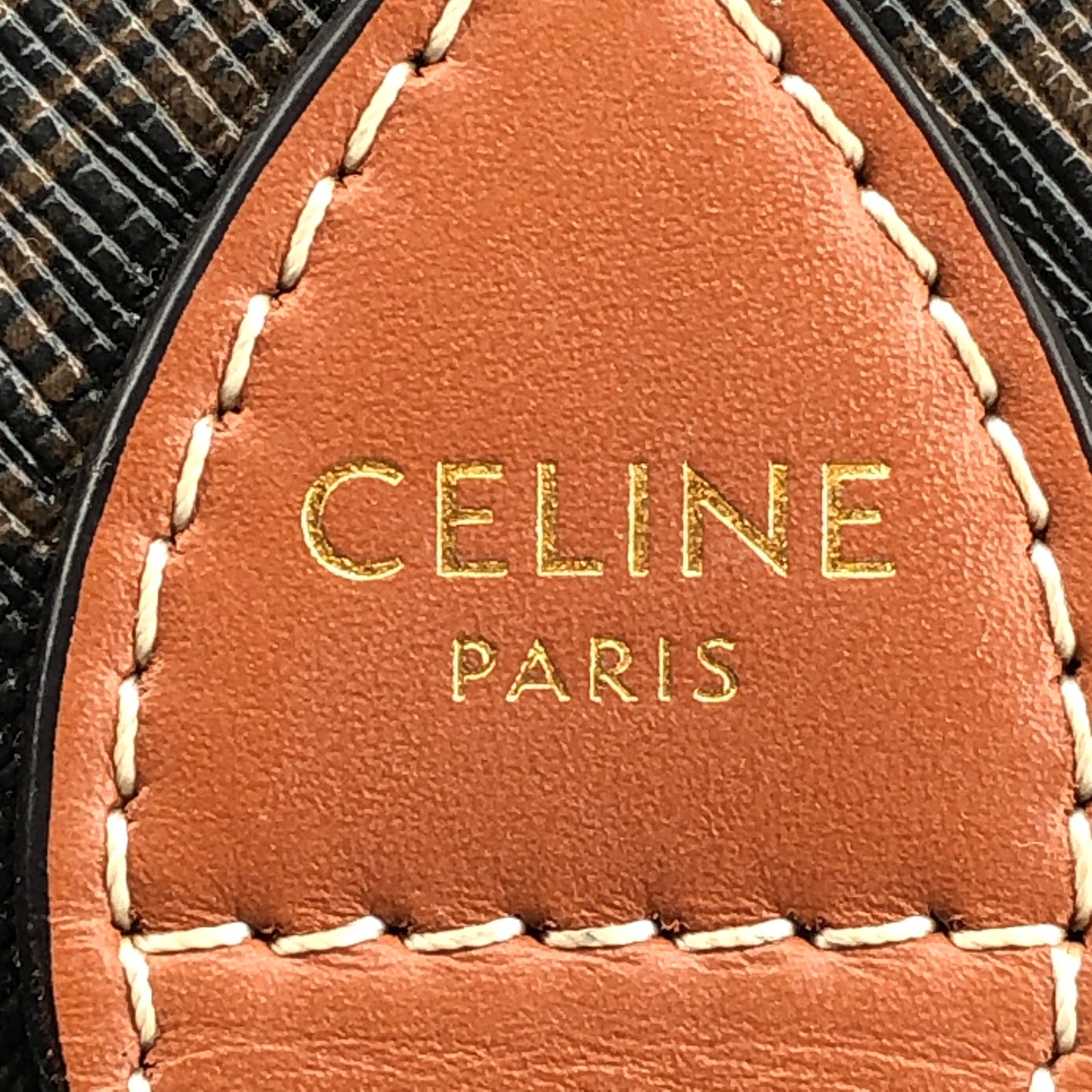 Celine Triomphe Canvas Medium Folco Crossbody Bag Dark Brown