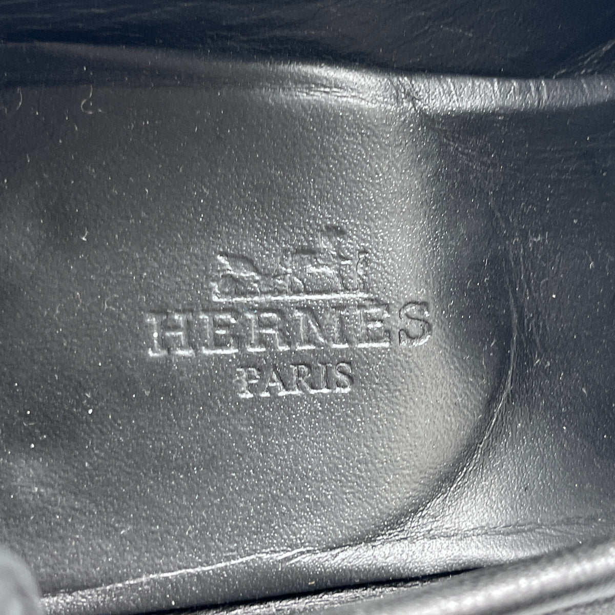 Hermes Black Leather Women Loafers Size 36