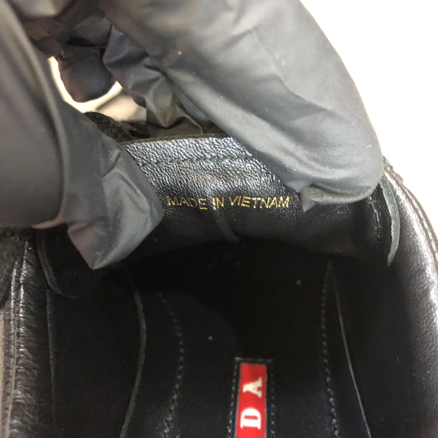 Prada Women's Black Leather Low-Top Sneakers Size 36