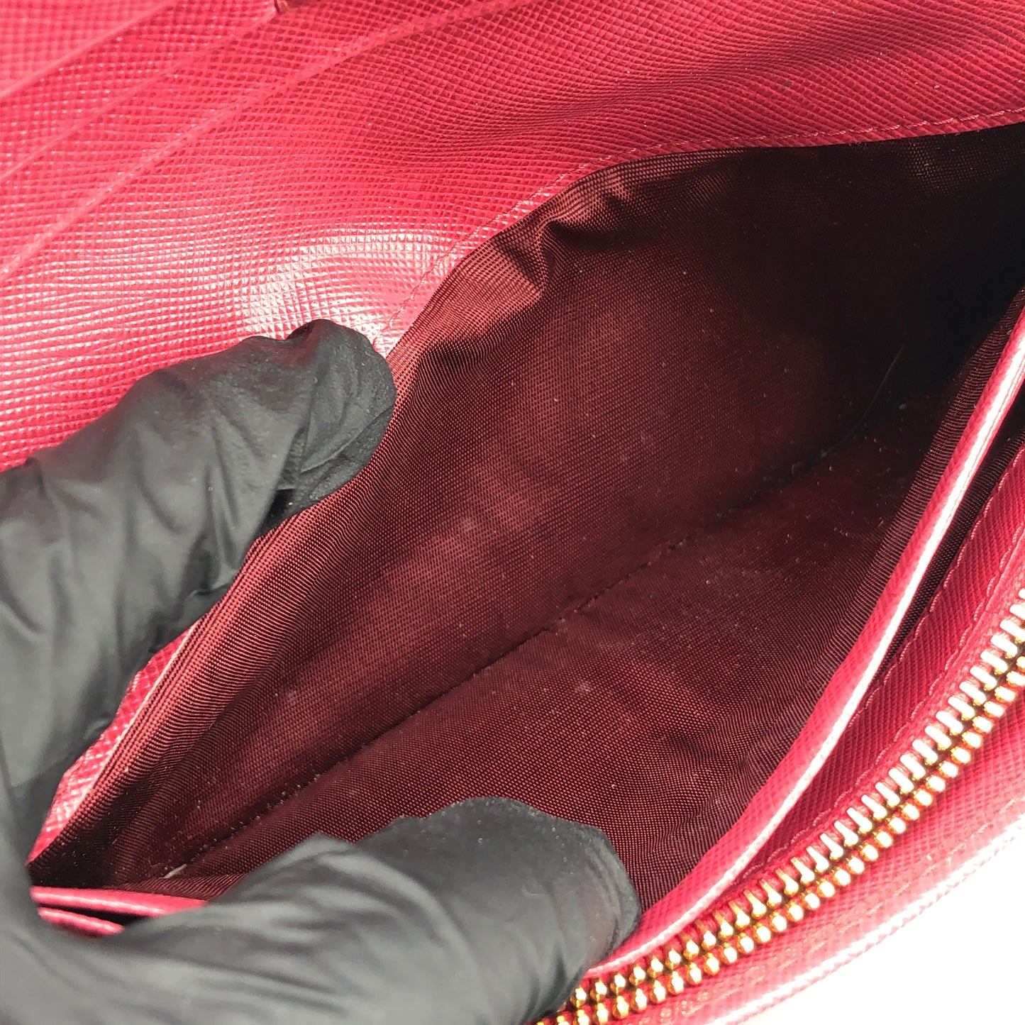Prada Pink Saffiano Leather Flap Long Wallet