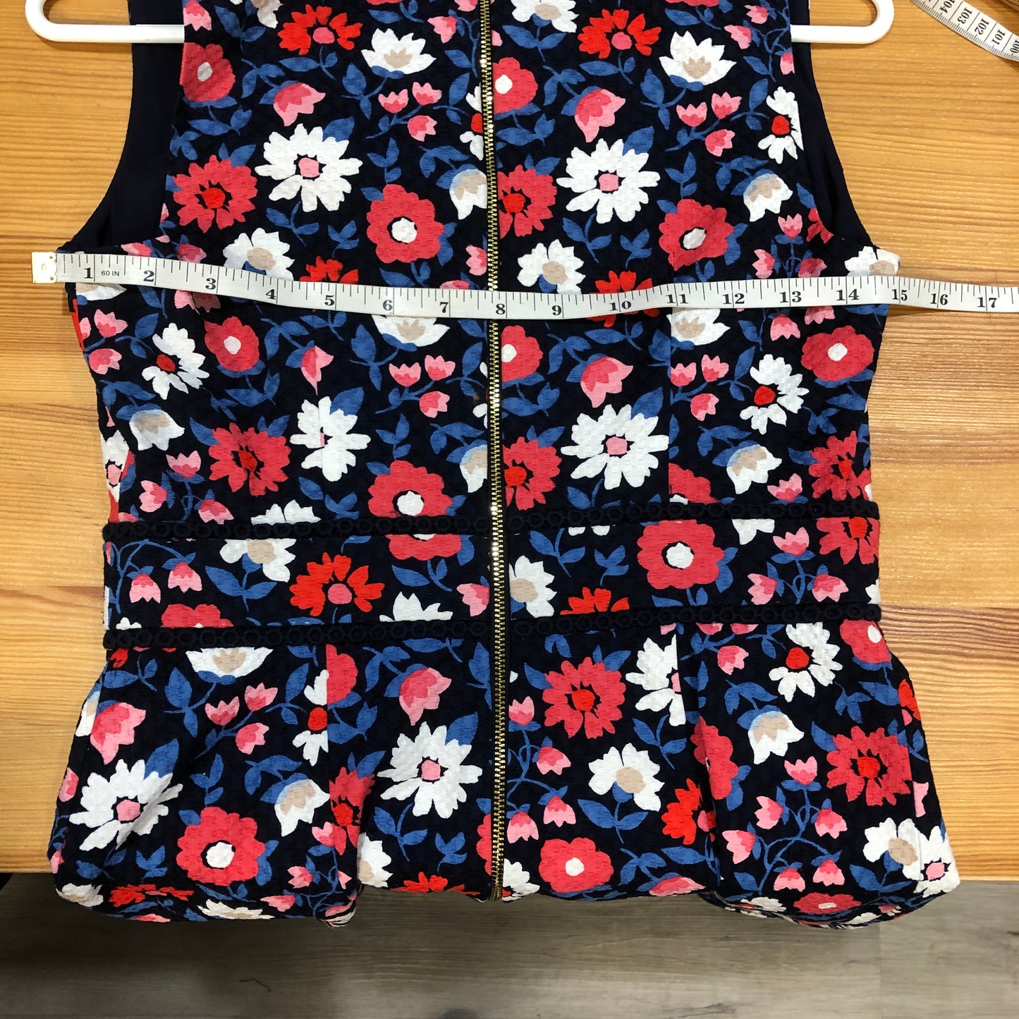 Kate Spade Floral Print Sleeveless Mini Shift Dress Size 0 Red/White/Blue