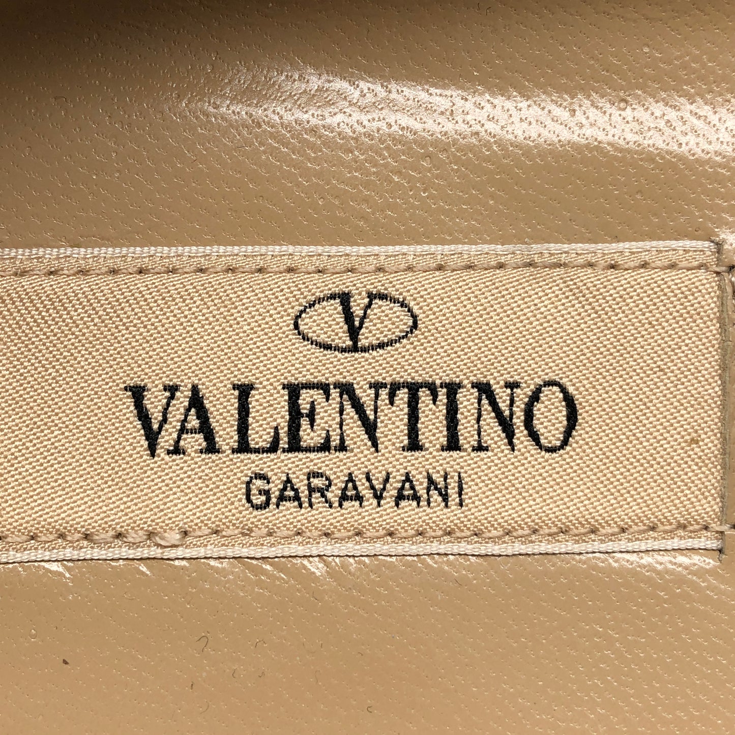 Valentino Cream Leather Rockstud Pointed Flats Size 36