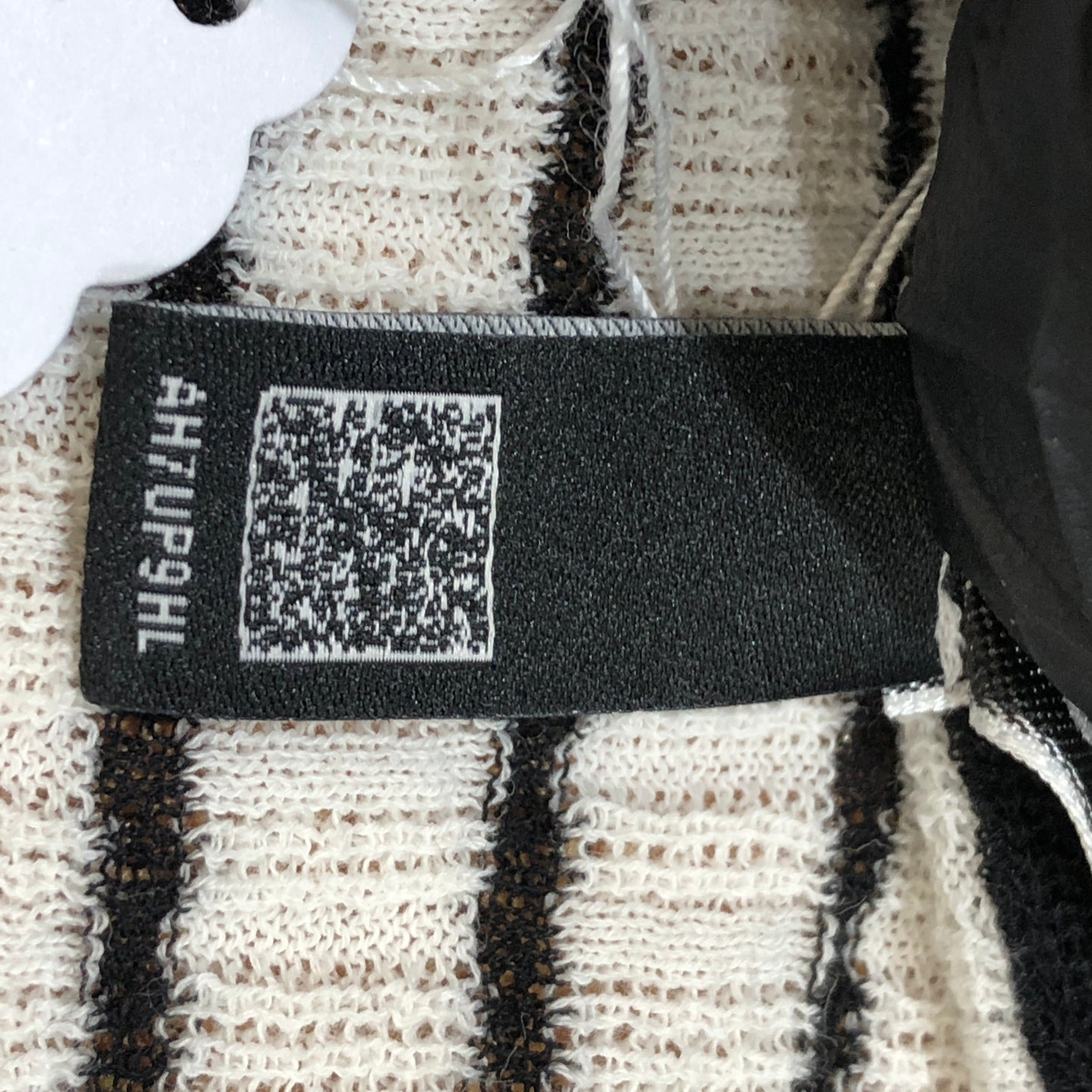 Chanel Black & White Striped Knit Midi Dress Size 36