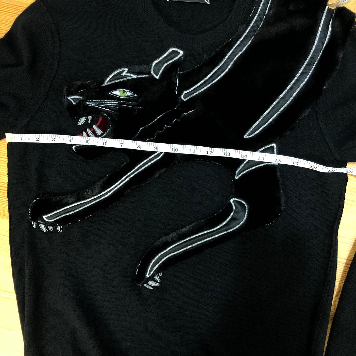 Dolce & Gabbana Black Fine Knit Crew Neck Sweater Size 44