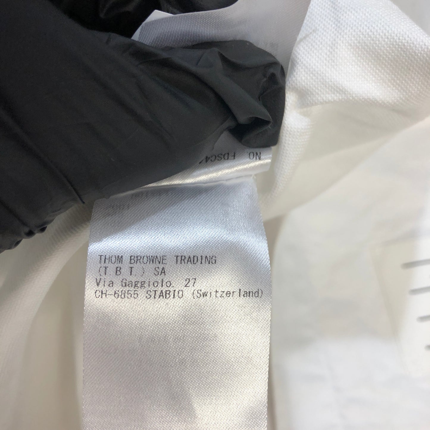 Thom Browne White Cotton Striped Cuff Shirt Dress 42