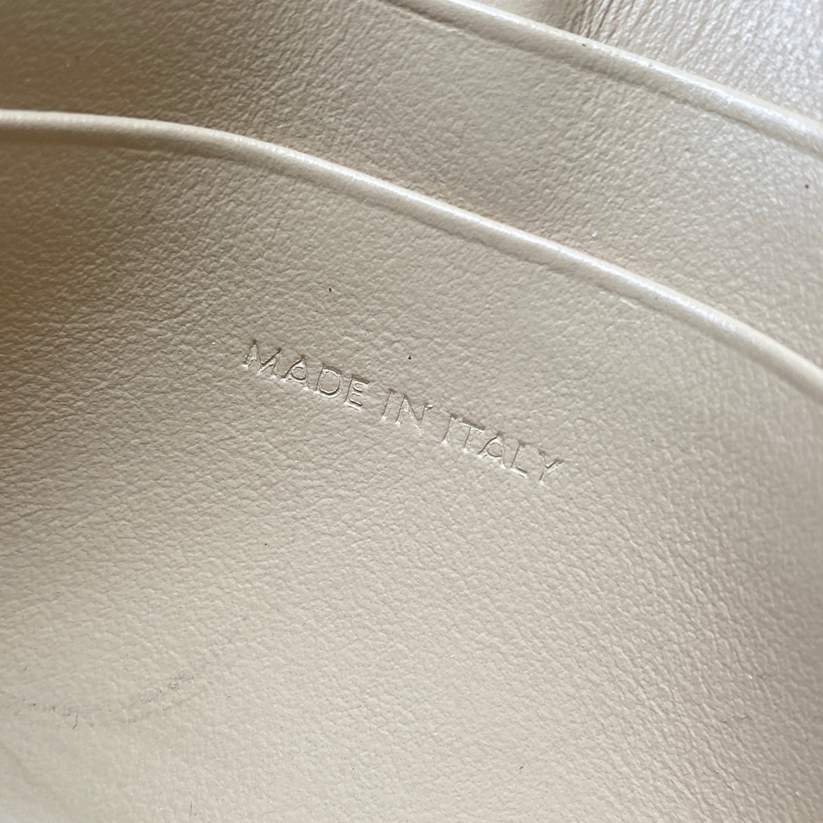 Celine Shiny Calfskin Triomphe Wallet Nude Leather