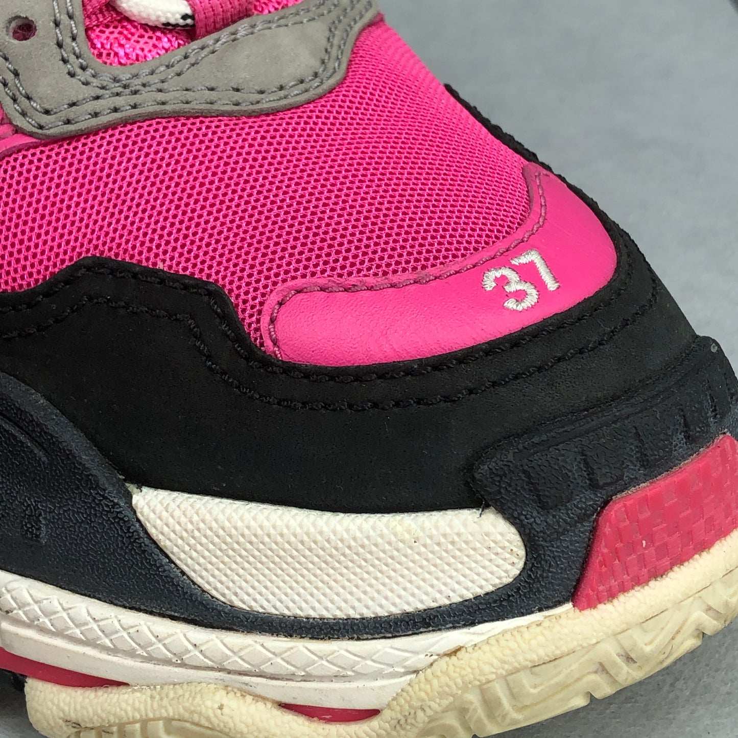 Balenciaga Triple S Pink & Black Chunky Sneakers 37