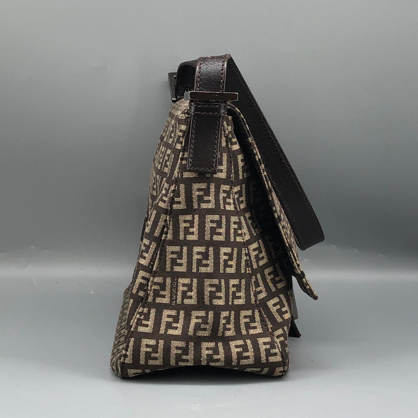 Fendi Zucca Shoulder Bag Brown