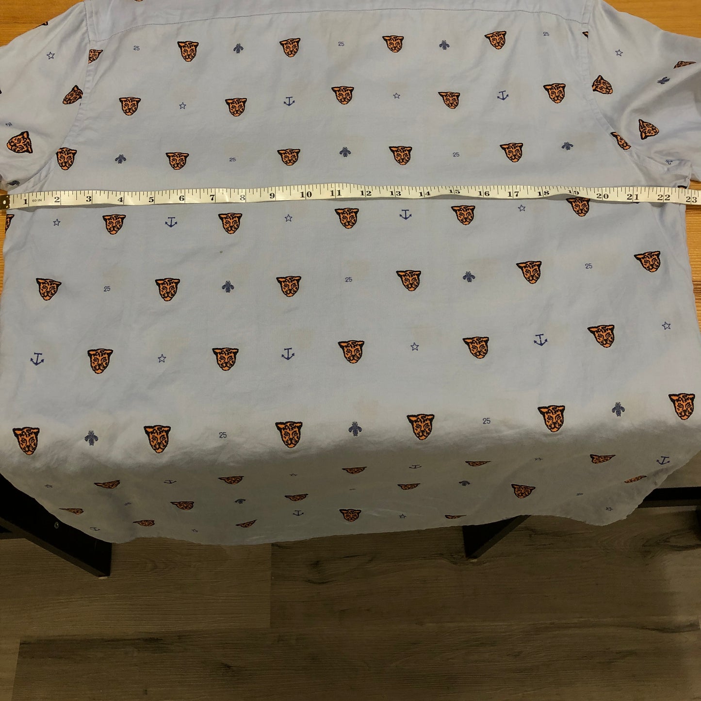 Gucci Tiger Head Print Bowling Shirt Size 48 Light Lavender