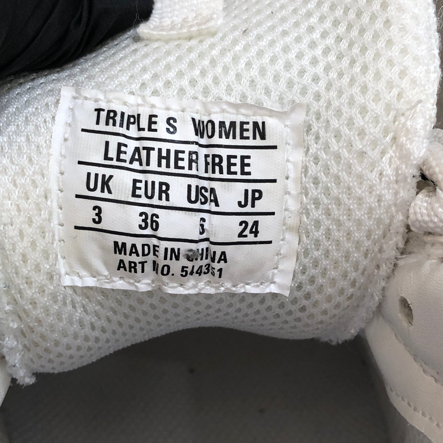 Balenciaga Women's Triple S Mesh & Leather Chunky Sneakers Size 36 Off White