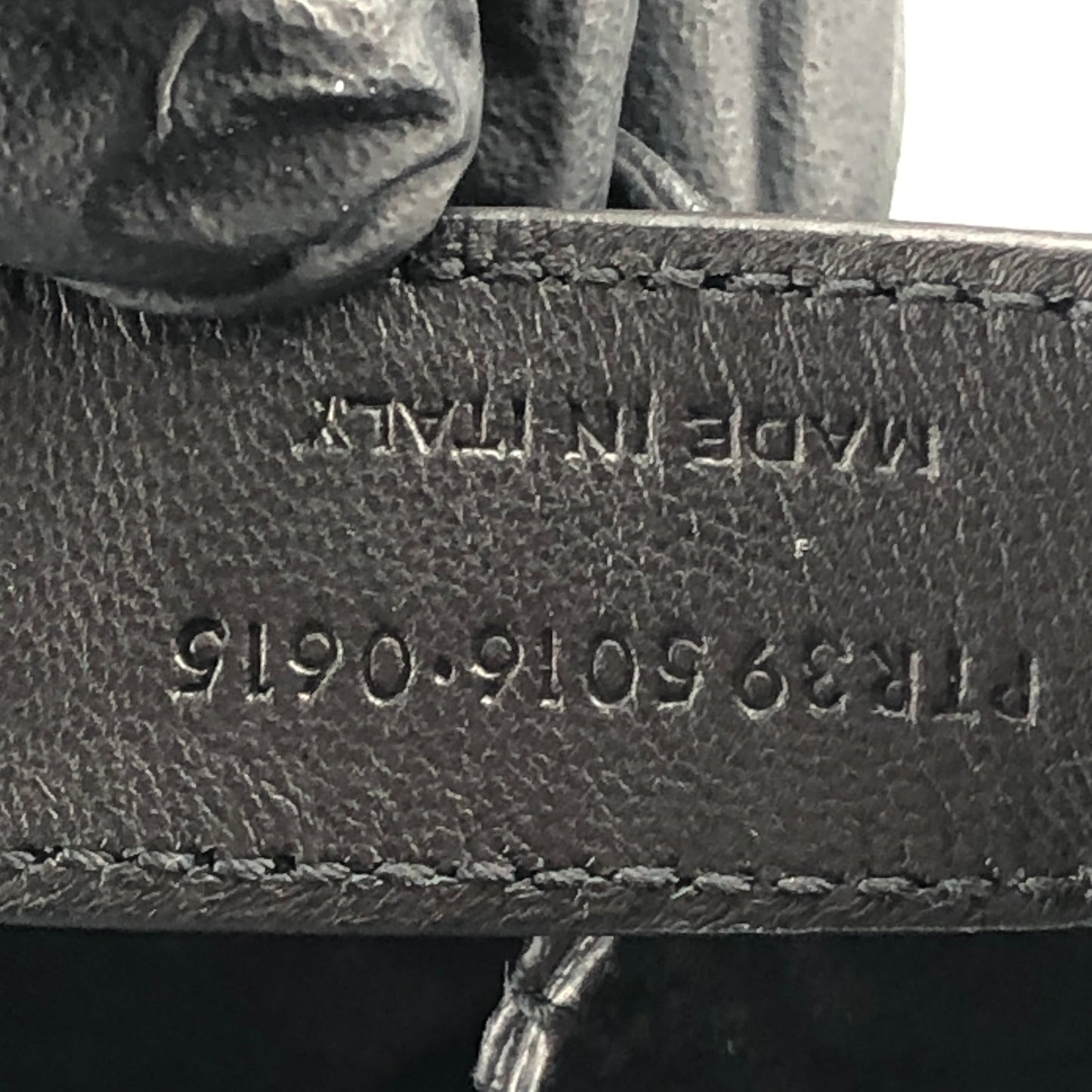Saint Laurent Star Embossed Leather Mini Drawstring Bucket Bag Black