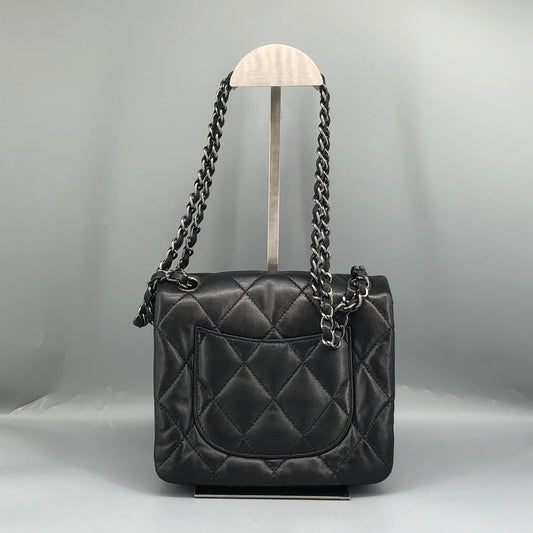 Chanel Lambskin Quilted Mini Chanel 3 Flap Black