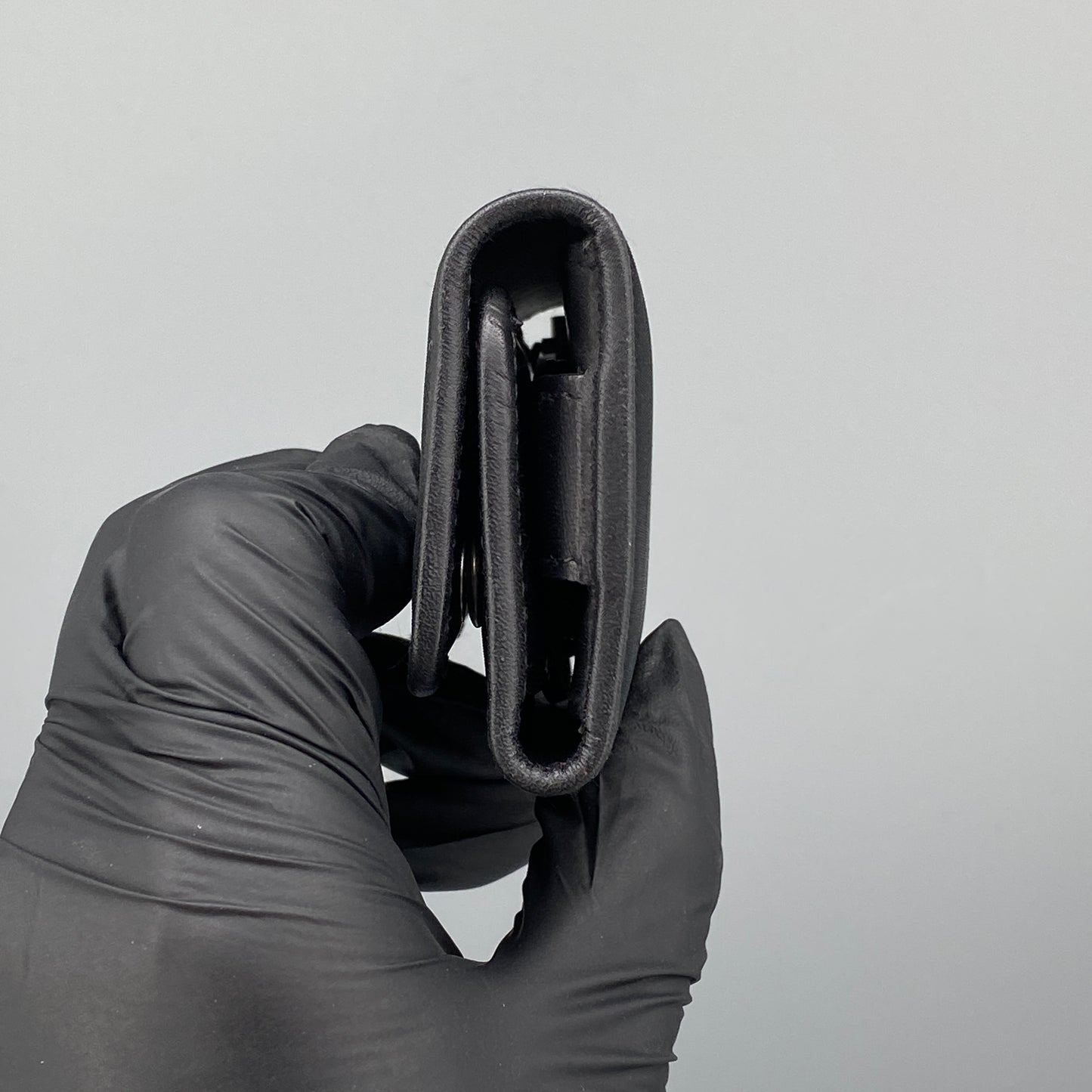 Ferragamo Black Canvas Key Case